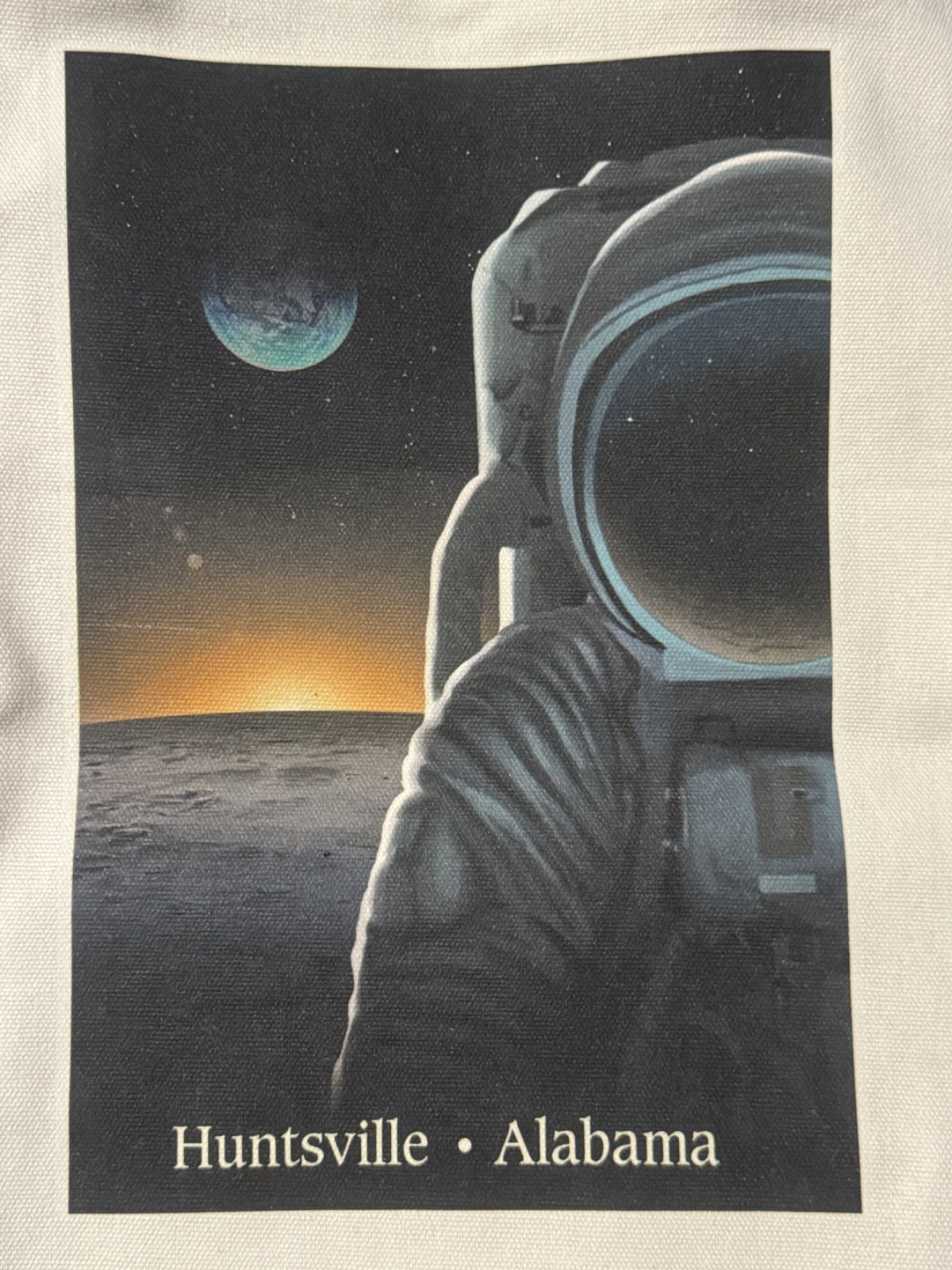 NEW Huntsville Alabama Rocket City Tote Bag PRINTED IN USA 100% Cotton Canvas
