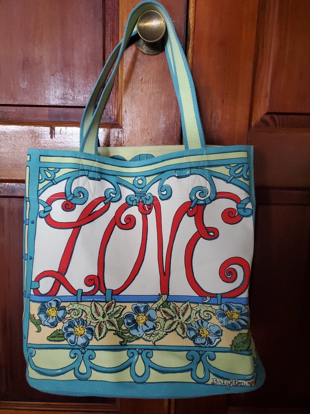 BRIGHTON Tote Bag Love CANVAS Shopping Bag