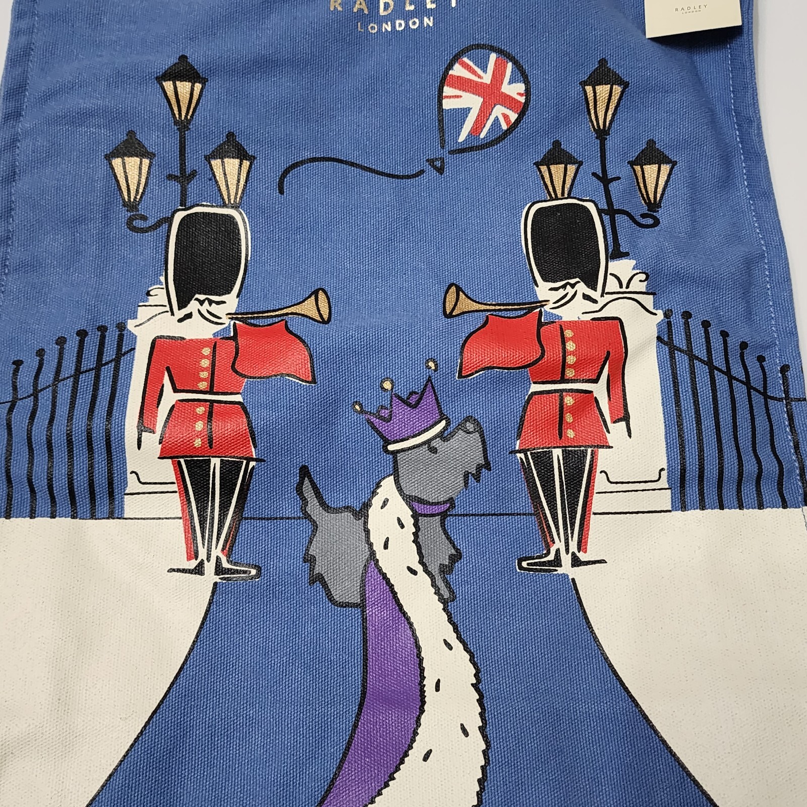 Radley London King Charles III Coronation Blue Bag 2023 Dog Terrier Bunting