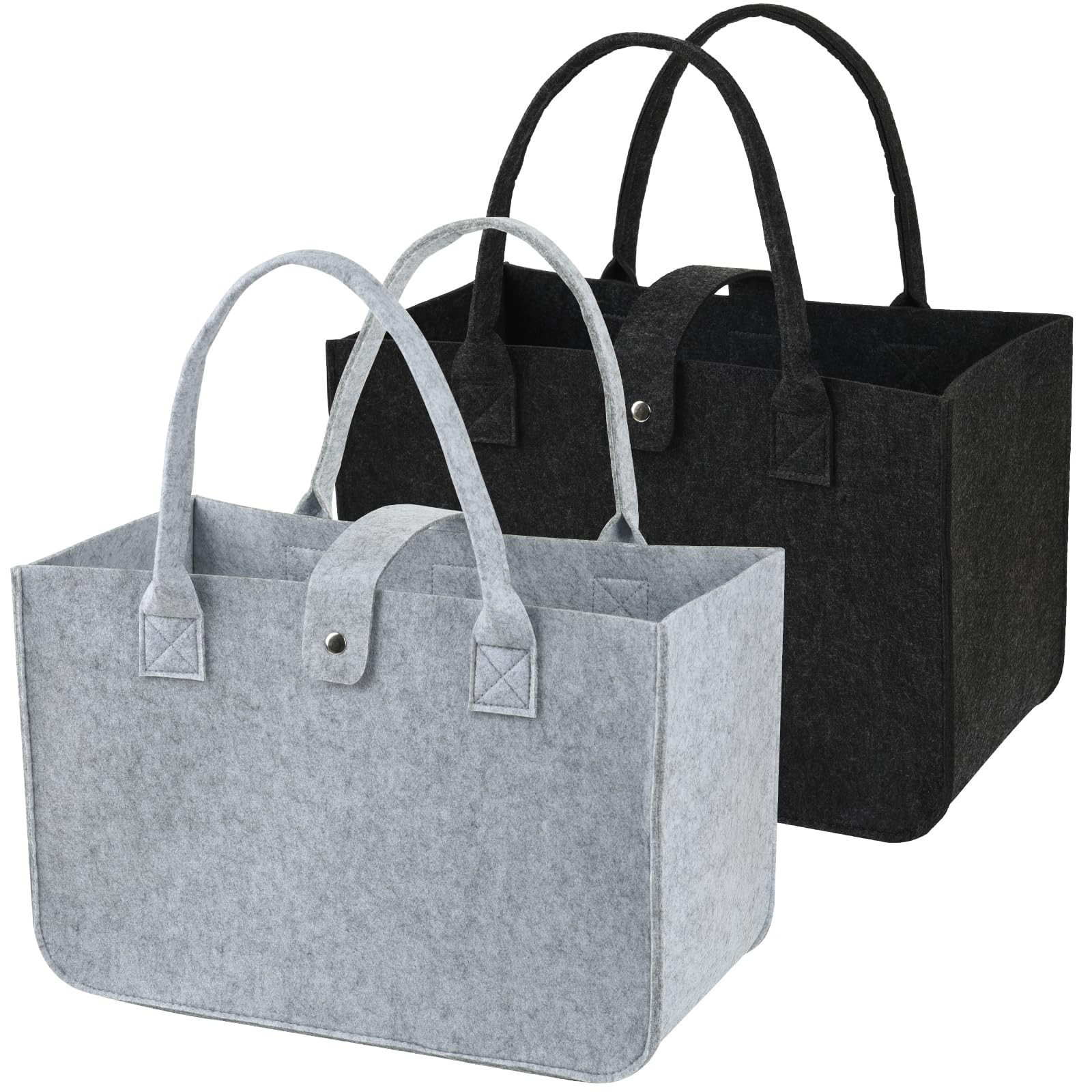 2pcs reusable felt tote bags, XXLsize, foldable and versatile. Suitable for d