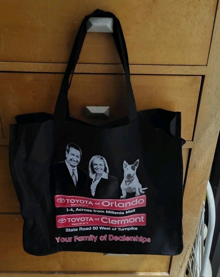 Toyota Of Orlando Promo Mesh Grocery Bag With Mascot Dog * Local Interest*