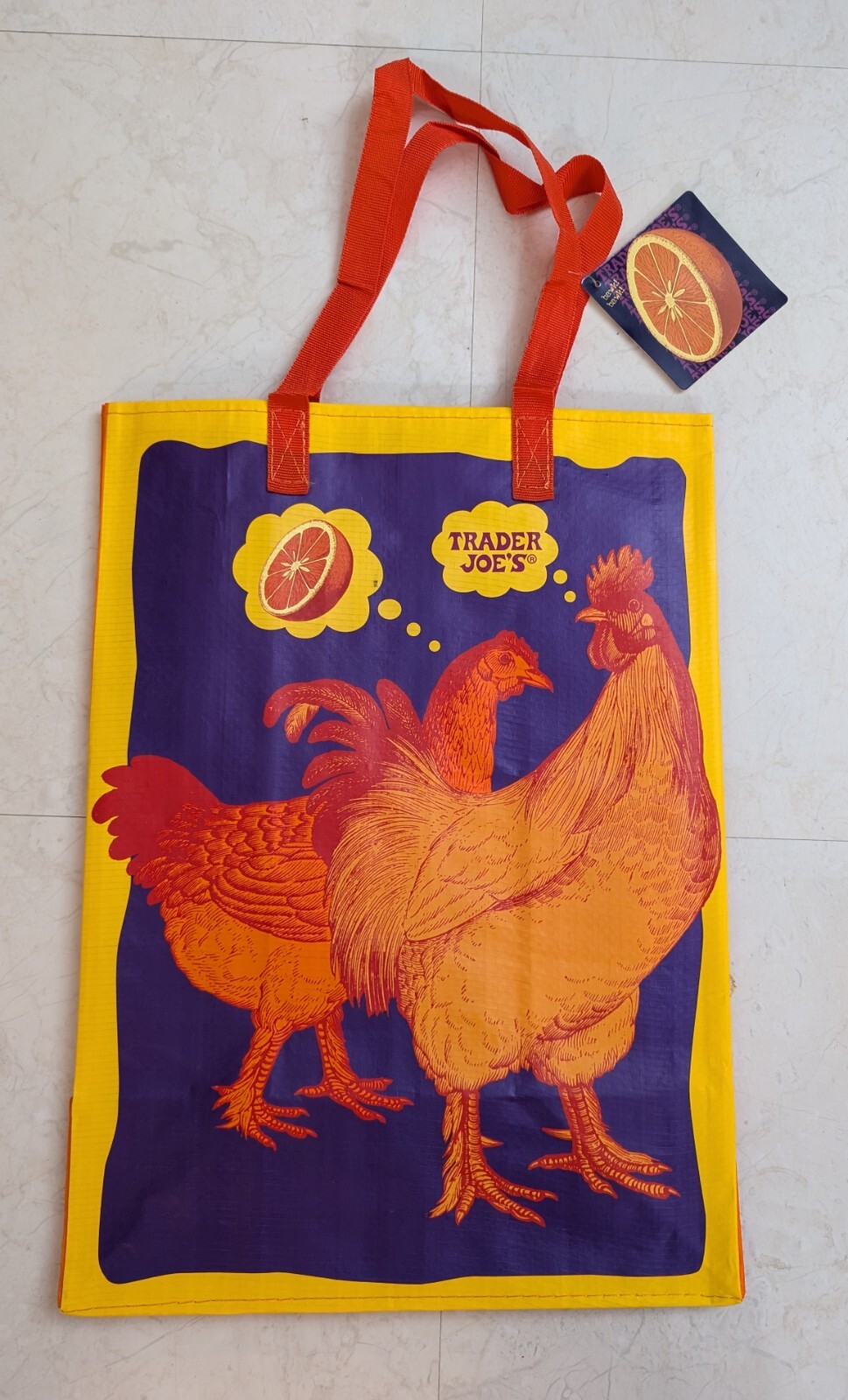 Trader Joe’s – ORANGE CHICKEN -Reusable Shopping Bag- New w/Tag