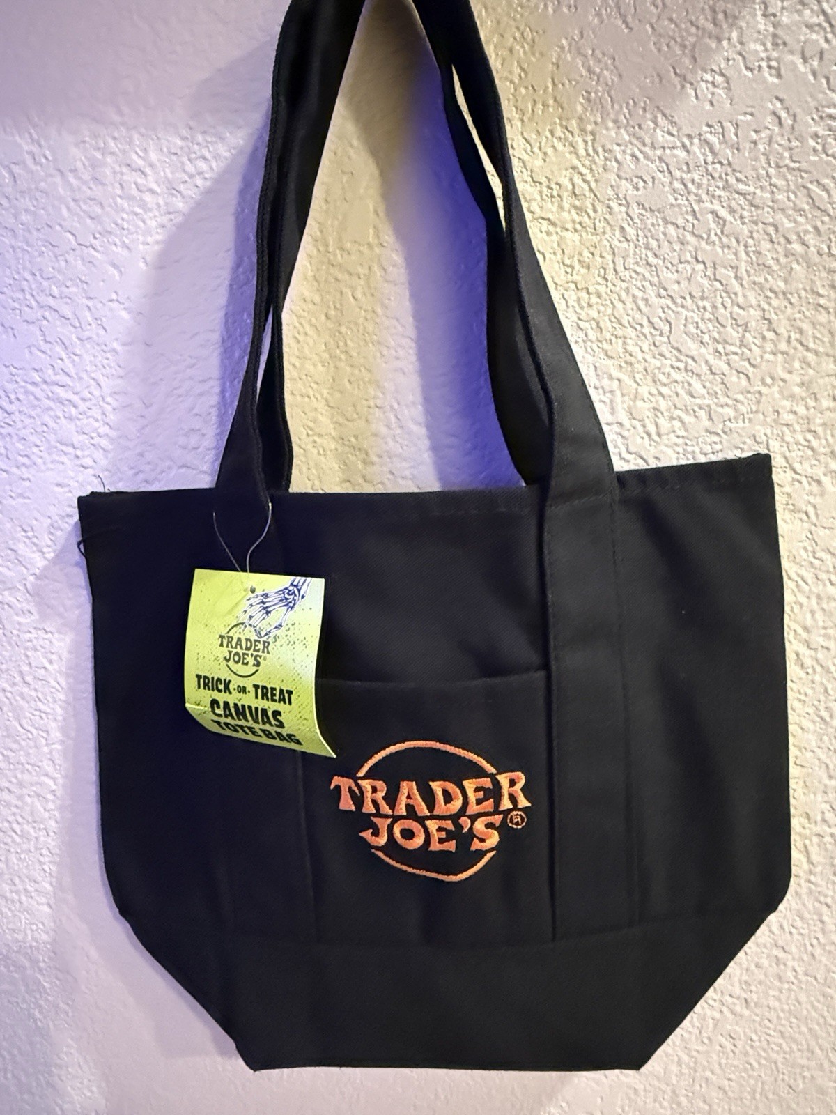 Trader Joe’s Limited Edition Mini Canvas Tote Bag – New With Tags — Multicolored