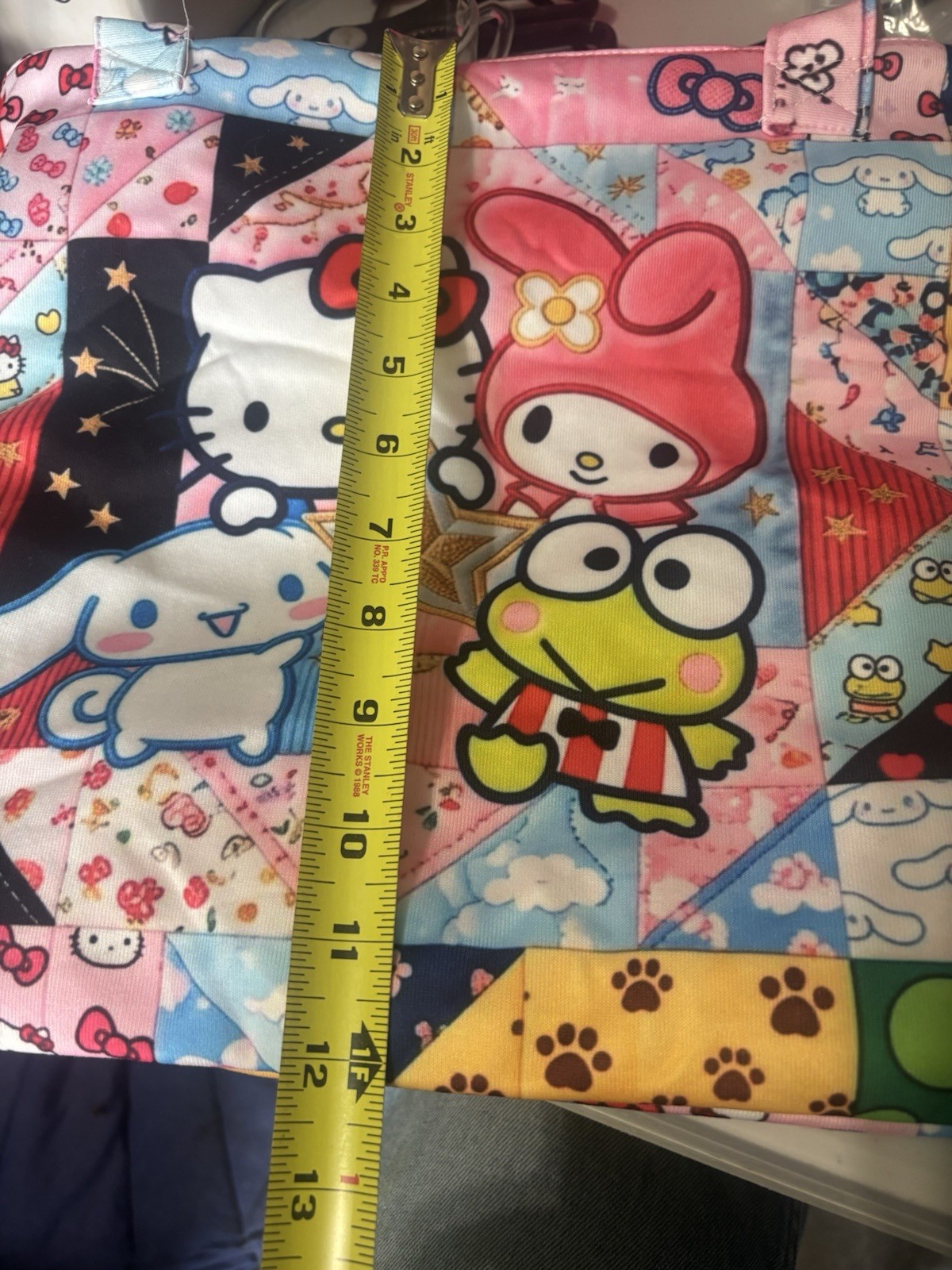 Hello Kitty Reuseable Shopping Tote Beach Diaper Bag Friends My Melody Zippered