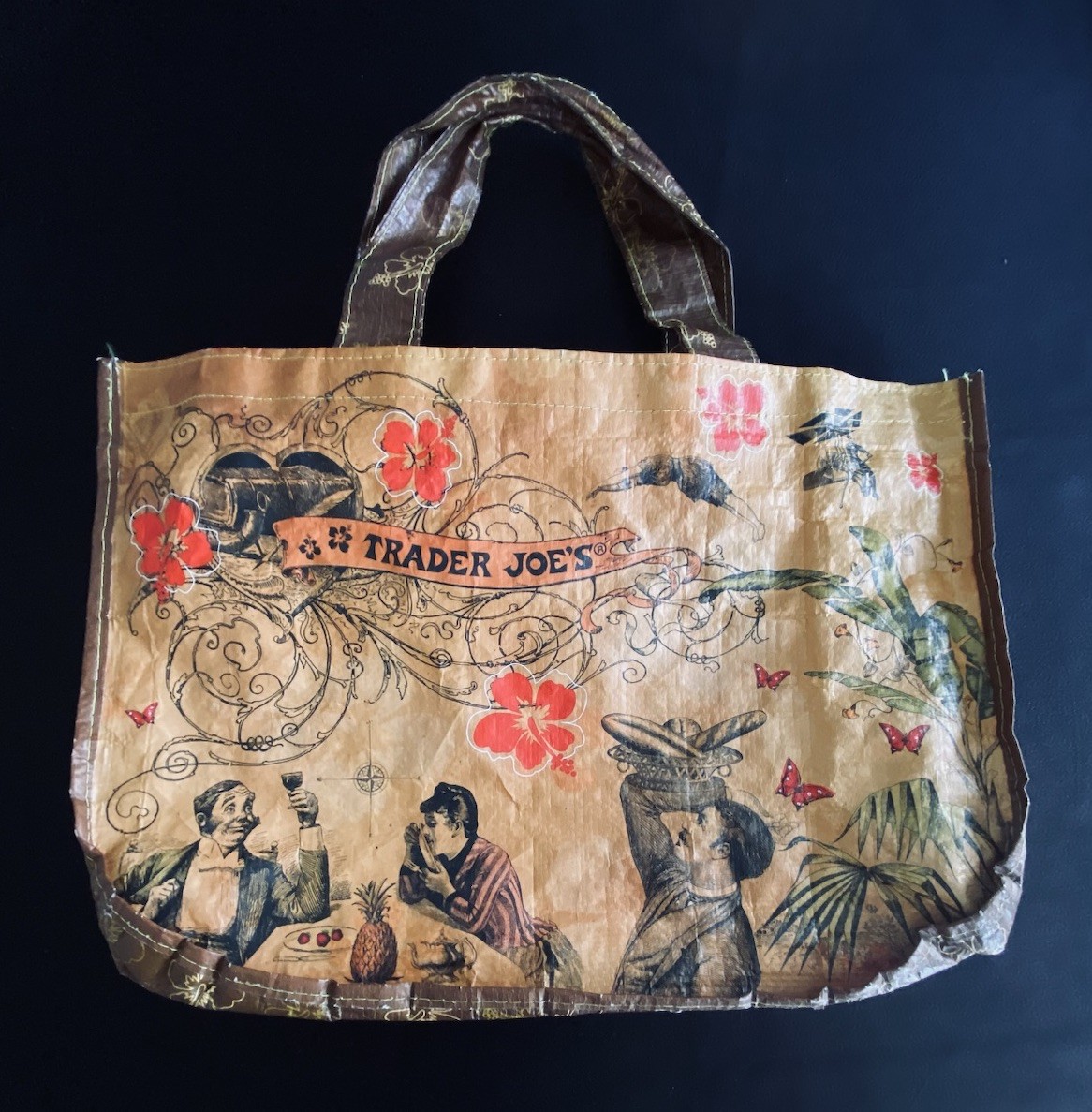 Vintage Trader Joe’s Shopping Bag Tote “Sailing the Culinary Seas” EXT RARE