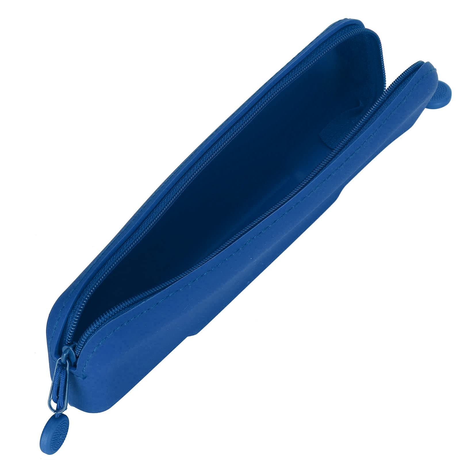 Fydun Mini Pen Silicone Storage Bag Travel Pencil Zipper Pouch blue(small)