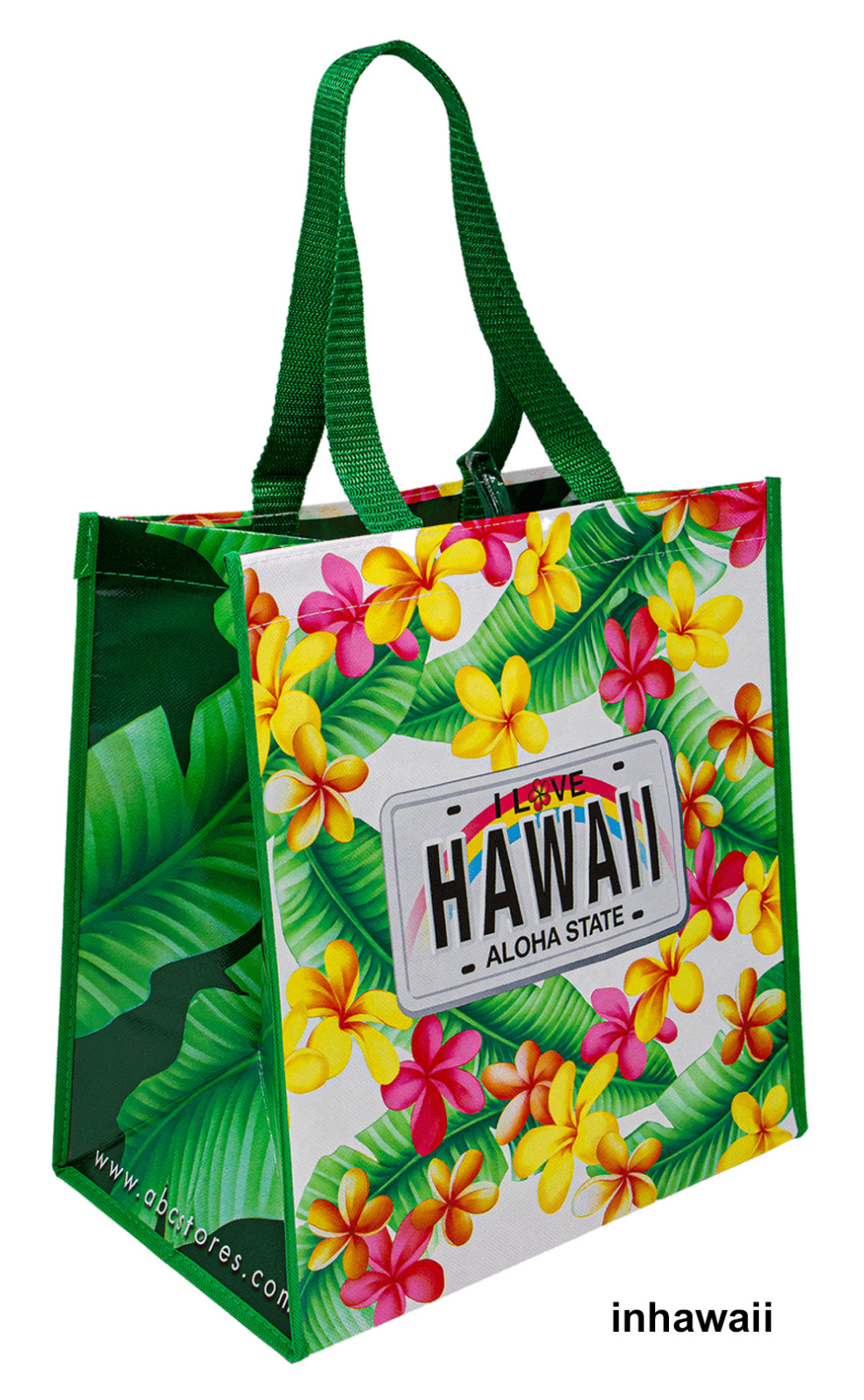 HAWAII “Aloha State” license plate reusable shopping/tote bag NEW!