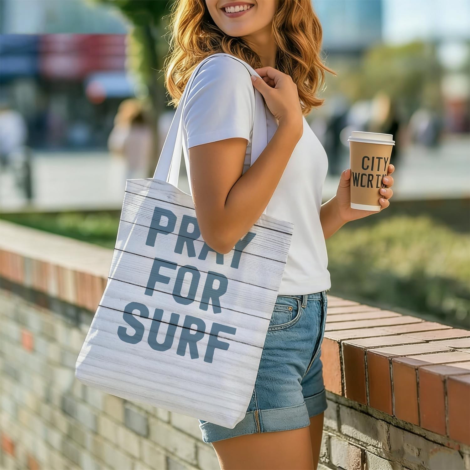 Beachy Blue Coastal Tote Bag, Gifts for , Tote Bags for , Reusable Shopping Bags