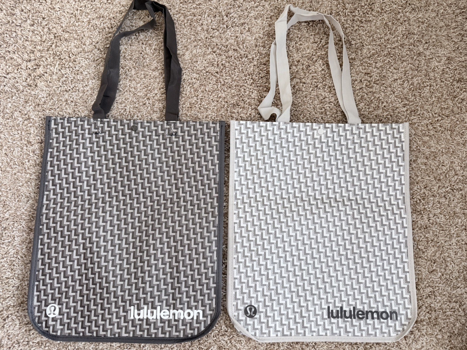 NEW Lululemon Large Reusable Shopping/Gift Tote Bag 2025 Holiday Set Lot of 2