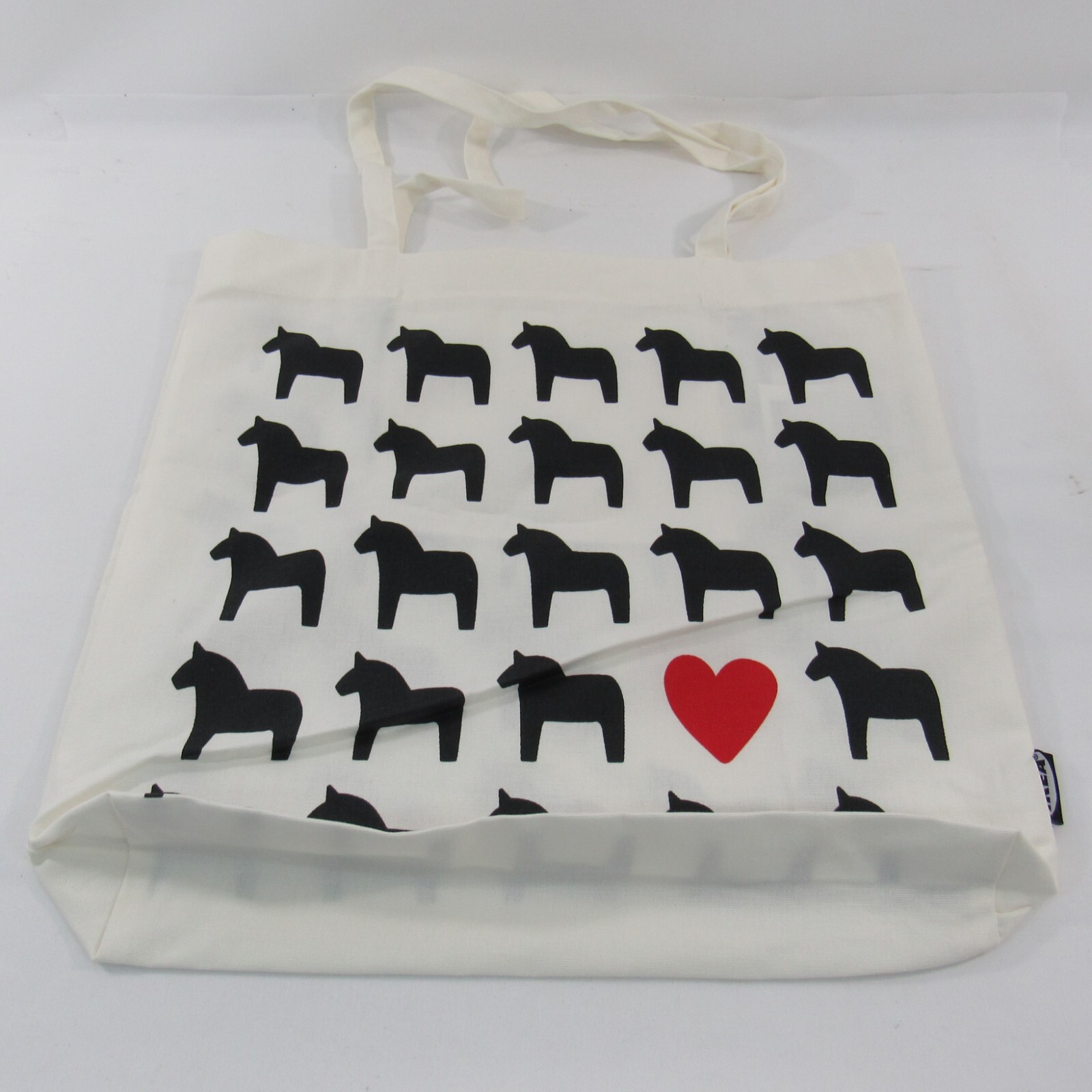 IKEA Hasthage Horse Heart Bag Reusable Cotton Grocery Laundry 505.256.37 Bag