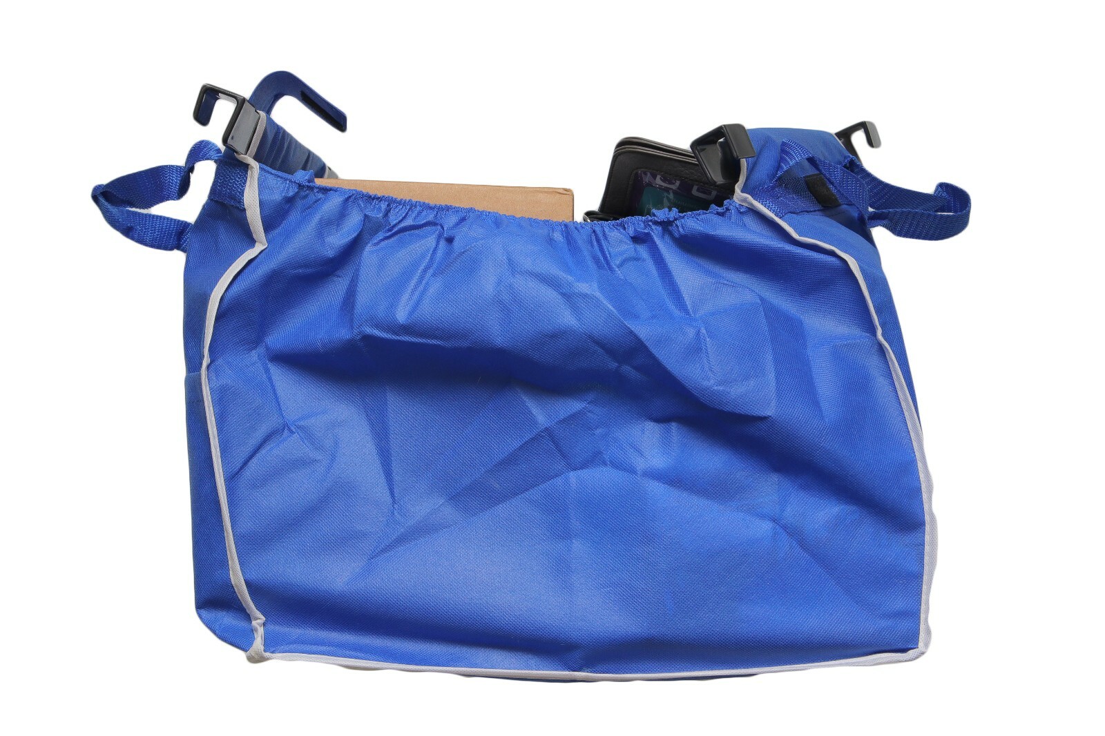 Large Reusable Environmentally Friendly Clip-On To Shopping Cart Bag Folds Flat