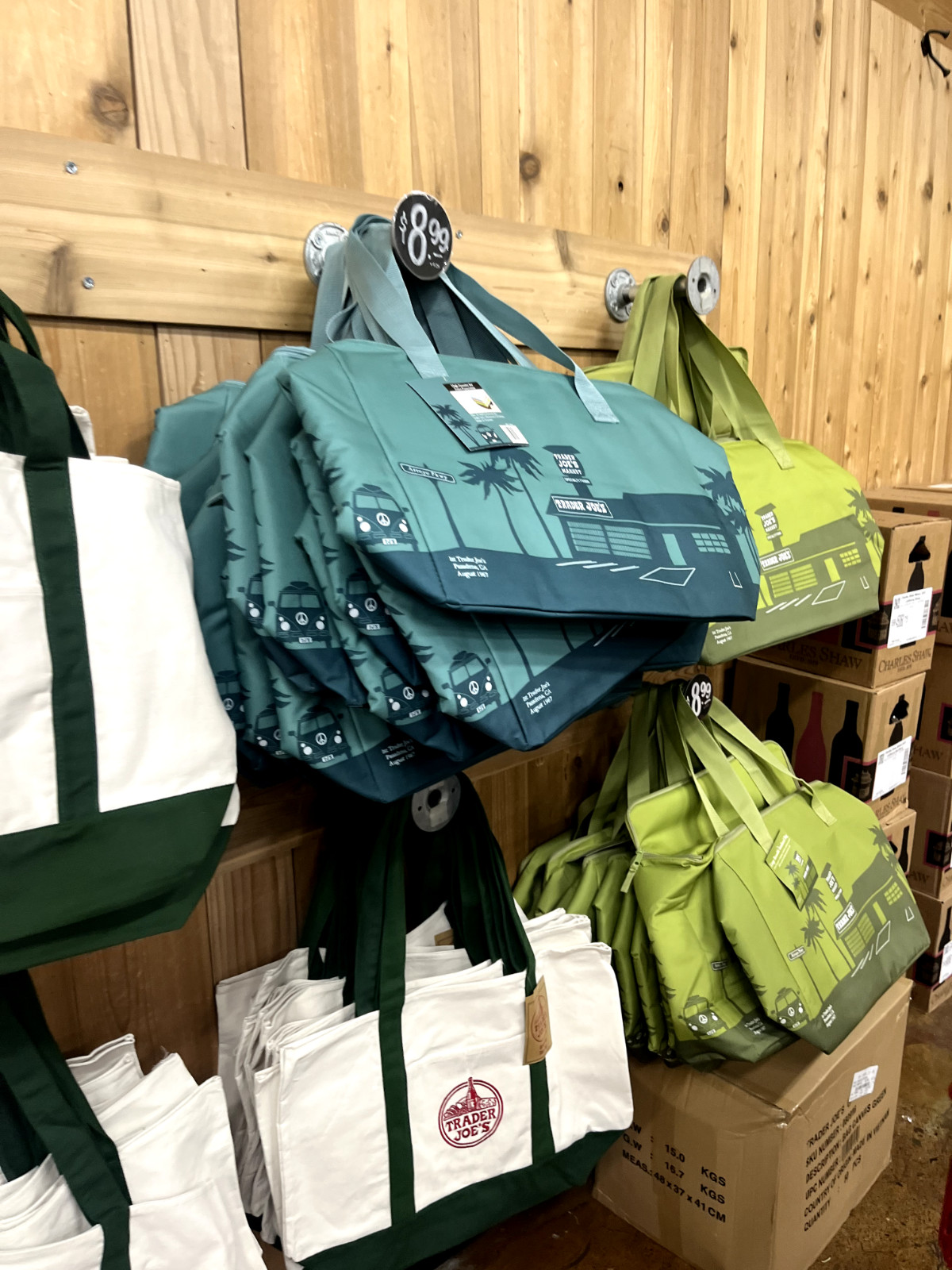 Trader Joe’s 8 Gallons Reusable Bag Cooler Large Insulated Tote Dusty Blue