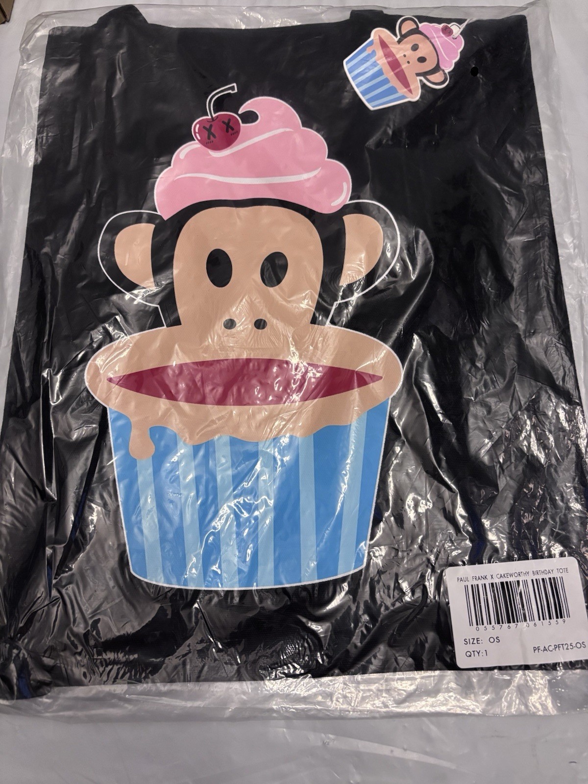 Paul Frank x Cakeworthy Multicolor Foldable Birthday Reusable Shopping Bag