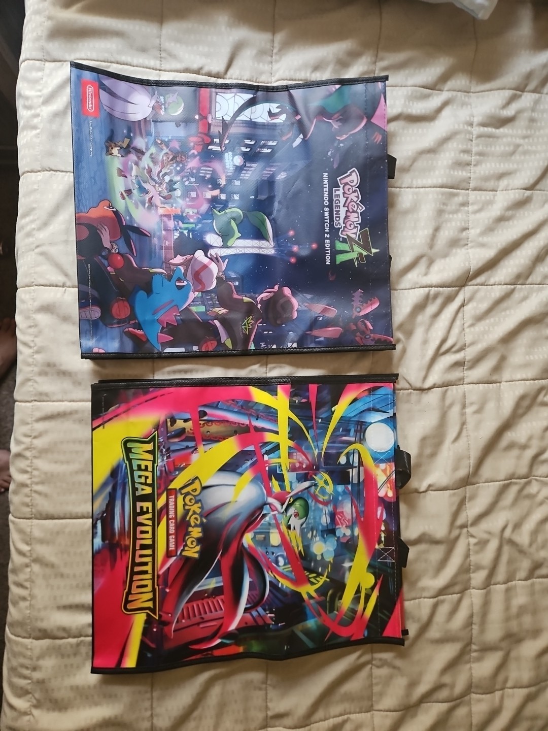 TWO (2) Pokémon Legends ZA/Mega Evolutions Tote Bags *CHECK DESCRIPTION*
