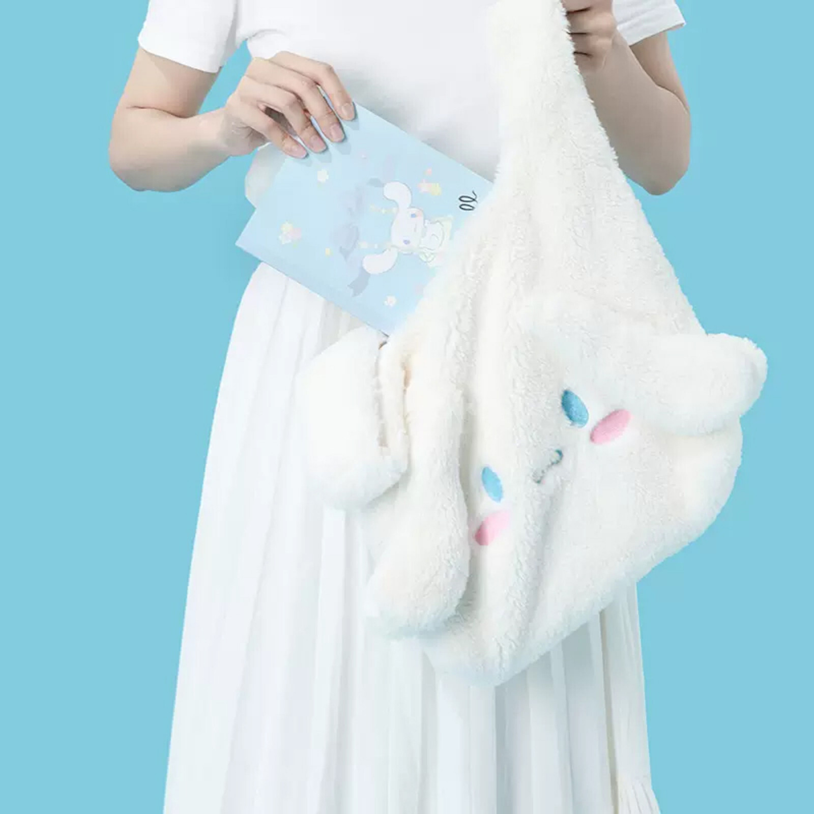 Sanrio Fluffy Shopping Bag My Melody, Cinnamoroll, Pompompurin