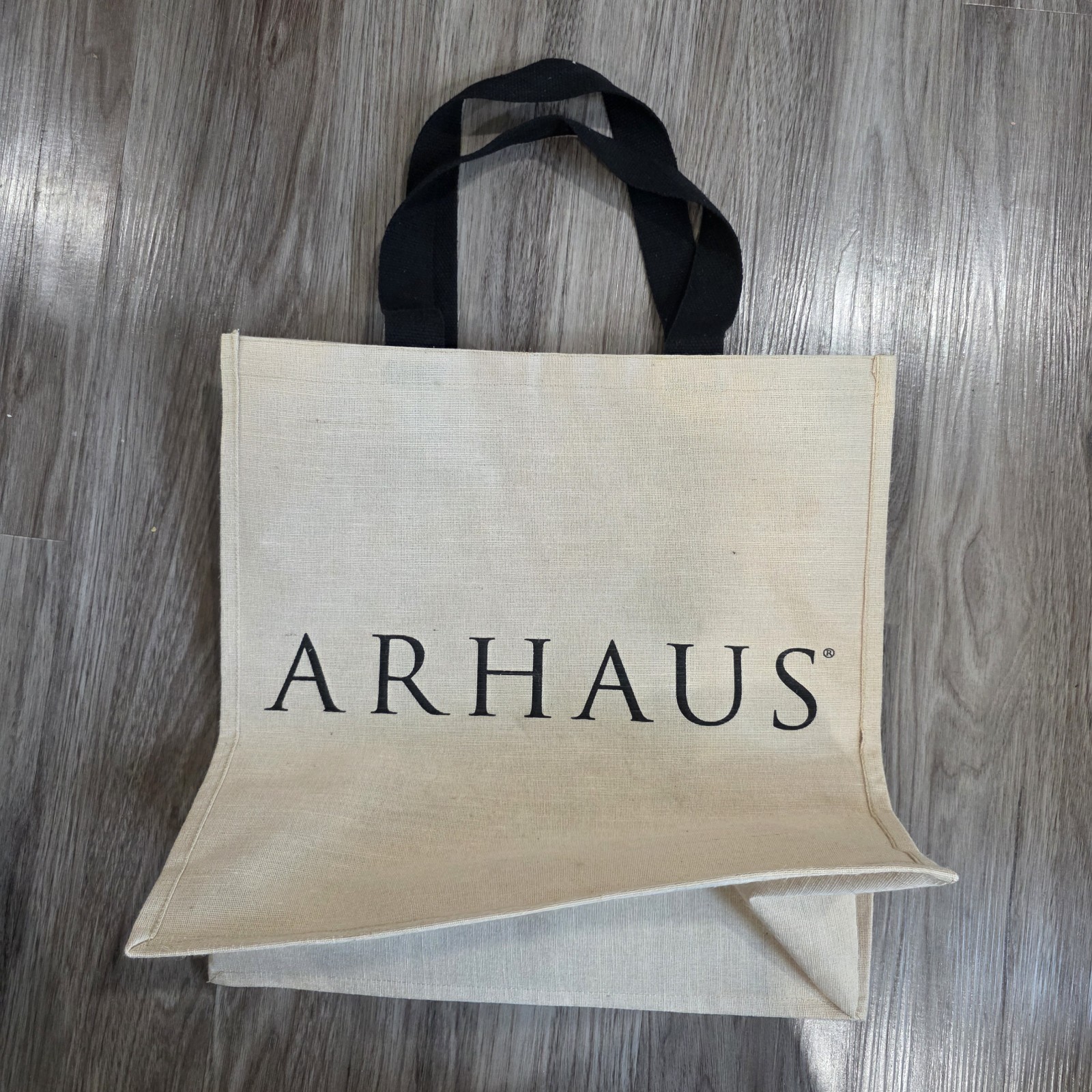 Arhause Jumbo Reusable Shopping Tote Bag Tan Natural Neutral 18″ x 17″