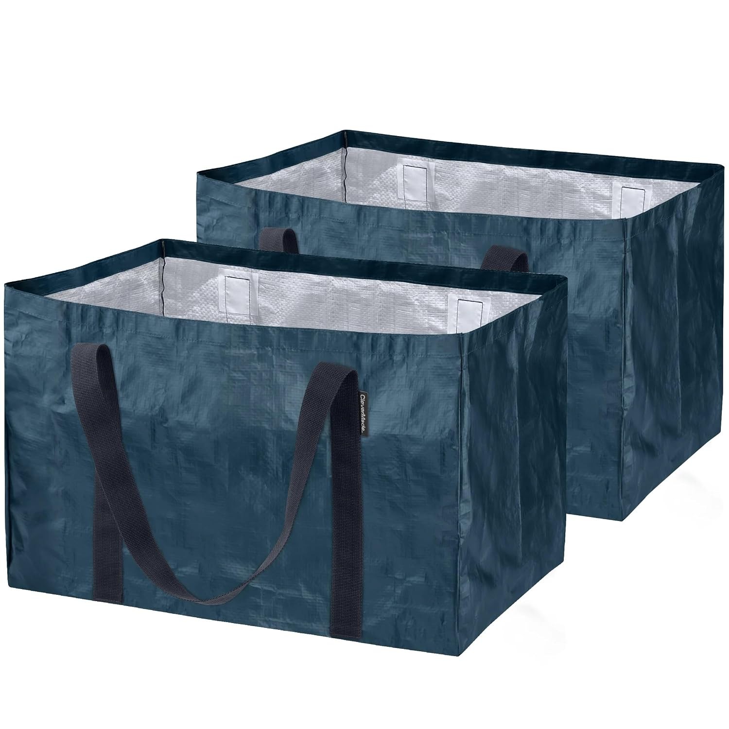 Reusable Heavy Duty Large Storage Baskets XXL Grocery Bags 2 Pack 76L Capacity