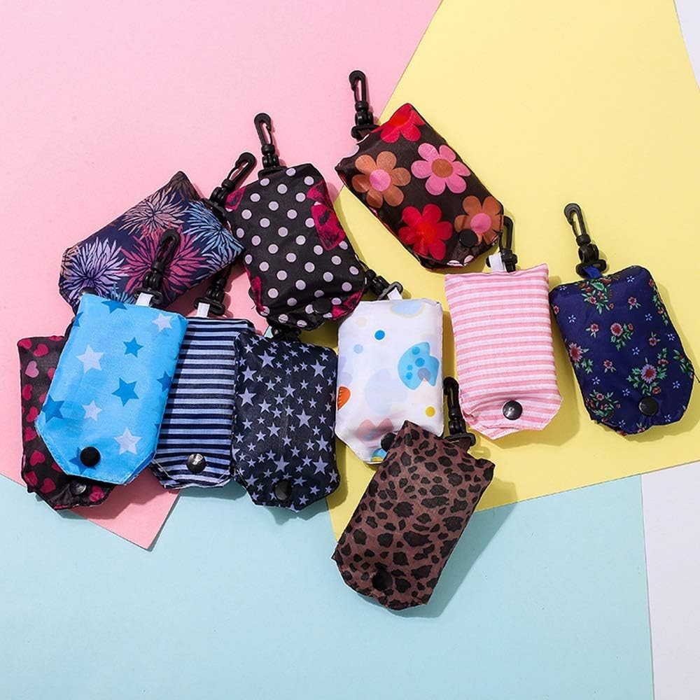 Portable Reusable Tote Bags in Random Colors – Eco-Friendly Shopping Solution