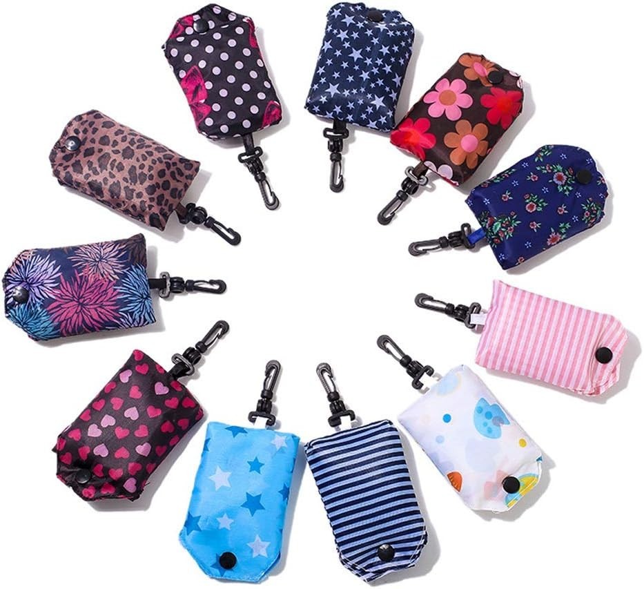 Foldable Reusable Grocery Tote Bags 6 Pack Waterproof Lightweight Travel