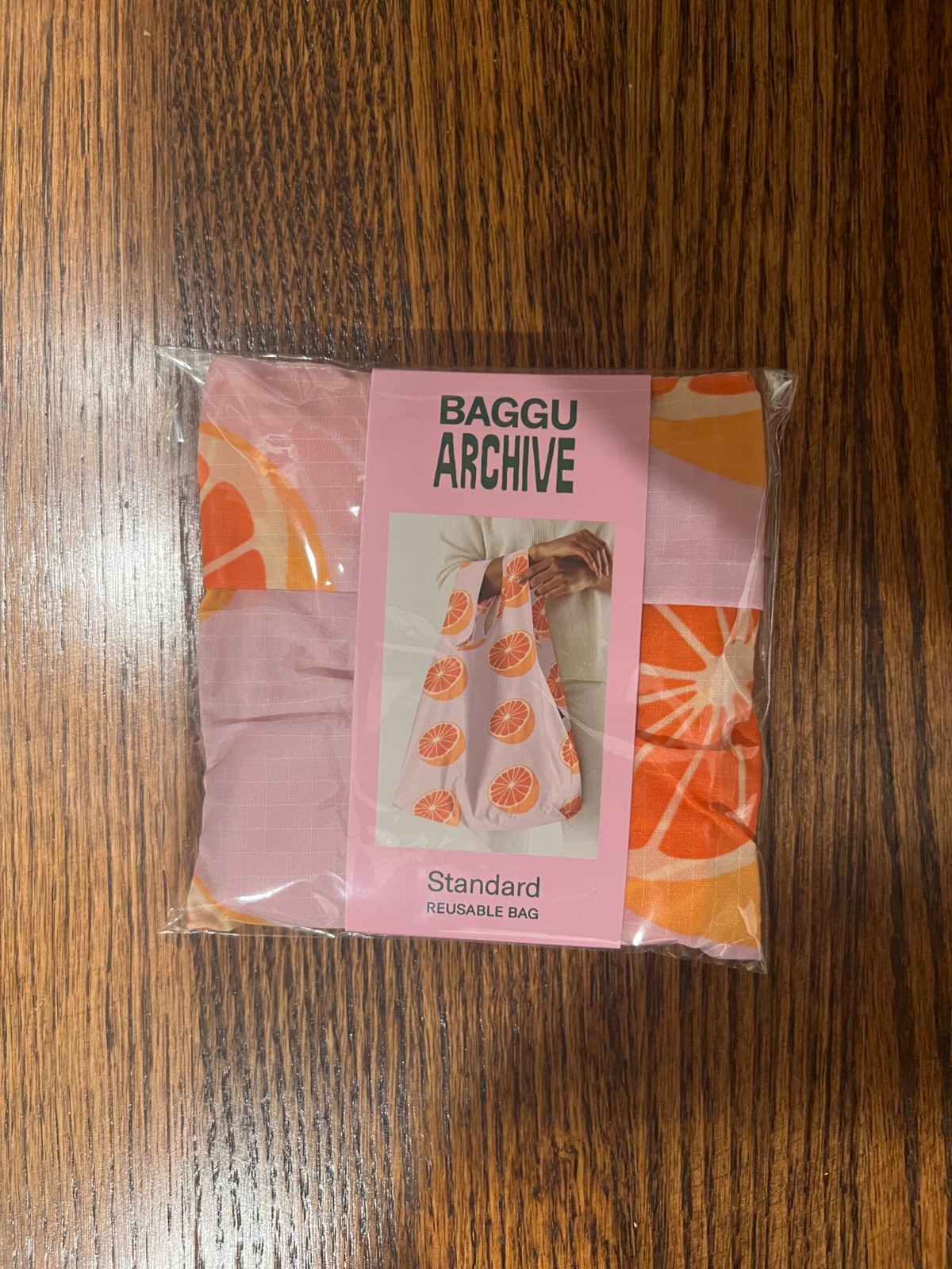 BAGGU Grapefruit Standard Reuseable Bag NWT HTF Rare Retired