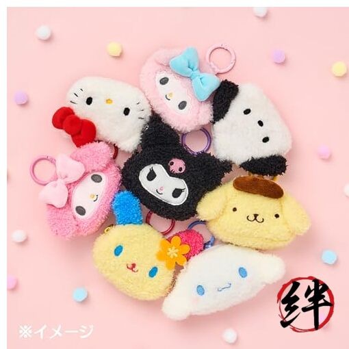 Sanrio Pochacco Face-Shaped Mini Pouch with Carabiner (Ages 3 and up) 015946