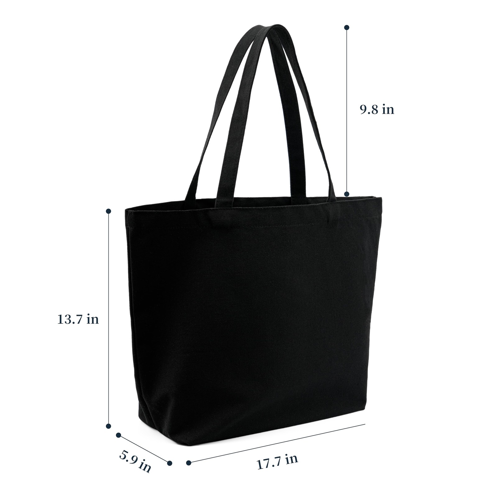 Blank Canvas Cotton Tote Bags, 2 Pcs Plain Reusable Grocery Shopping Cloth Ba…
