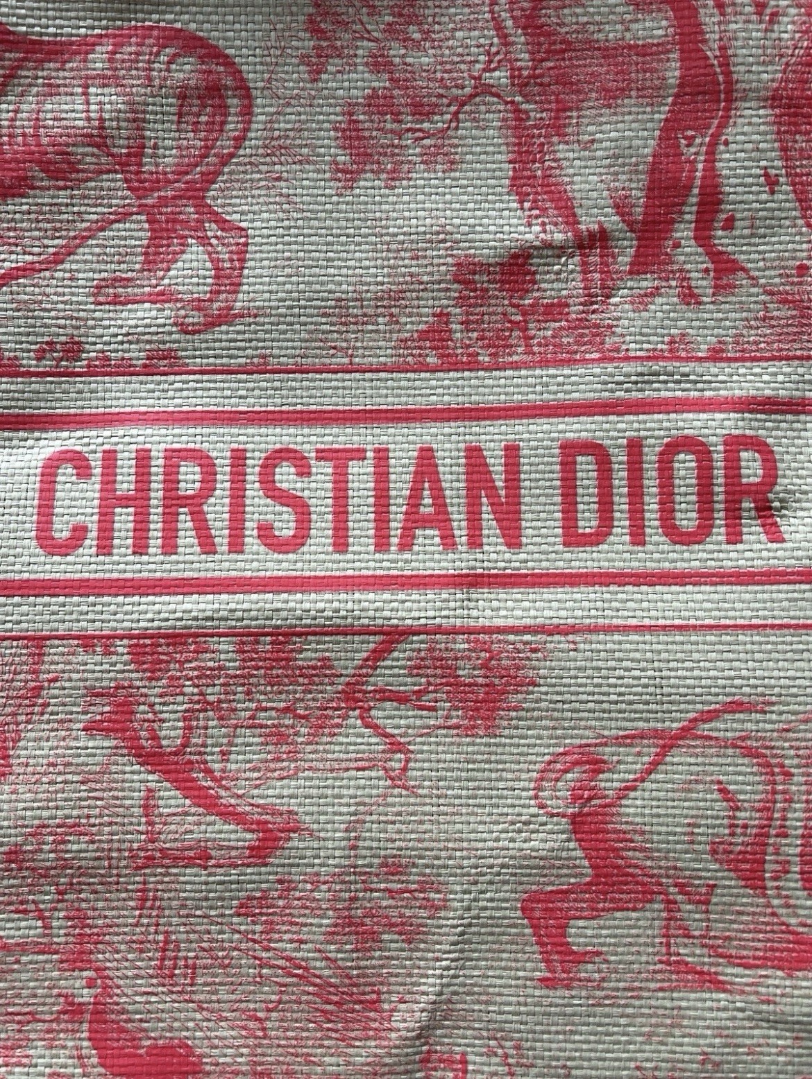 DIOR Resort / Summer 2022 PINK BEACH TOTE VIC GIFT WOODEN STAR CHARM NEW!