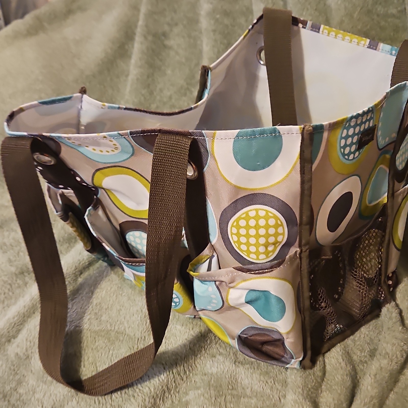 Thirty-One Utility tote Polka Dot Foldable Reusable Shopping Bag
