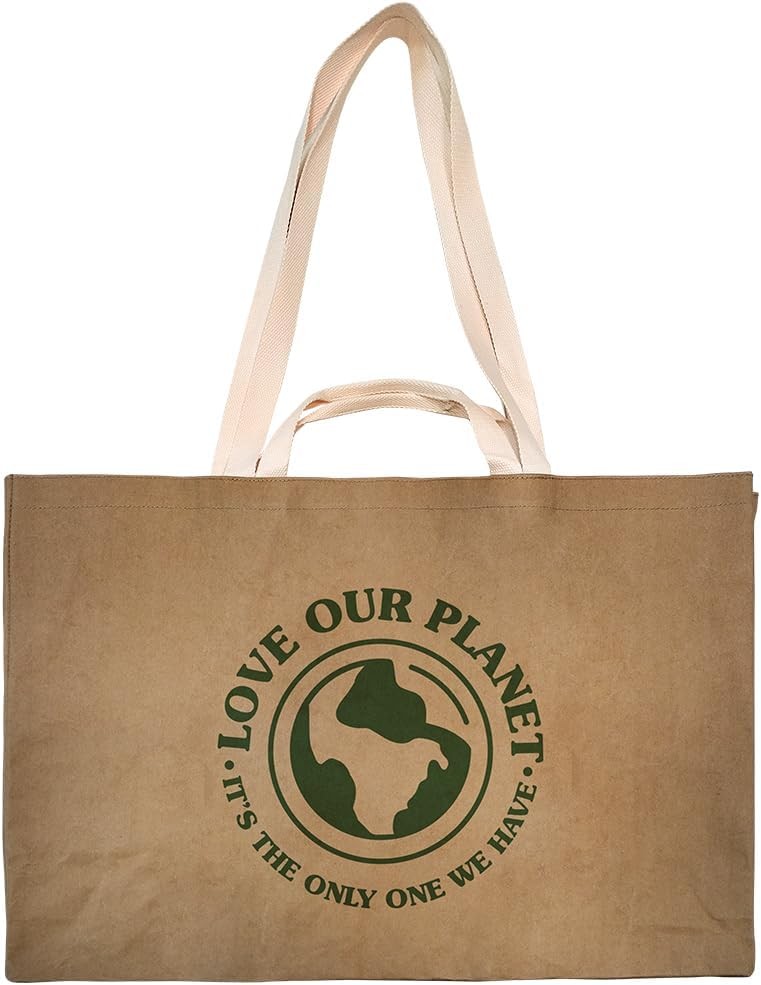 Reusable Grocery Bag Large Sustainable Washable Paper Tote