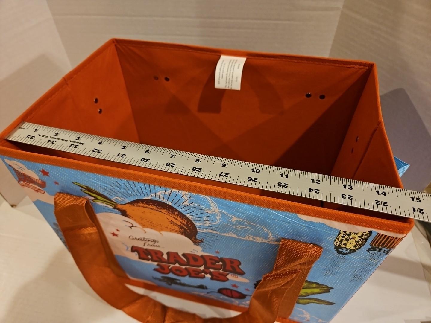 New Trader Joe’s Stand Up Collapsible Reusable Grocery Tote Shopping Bag