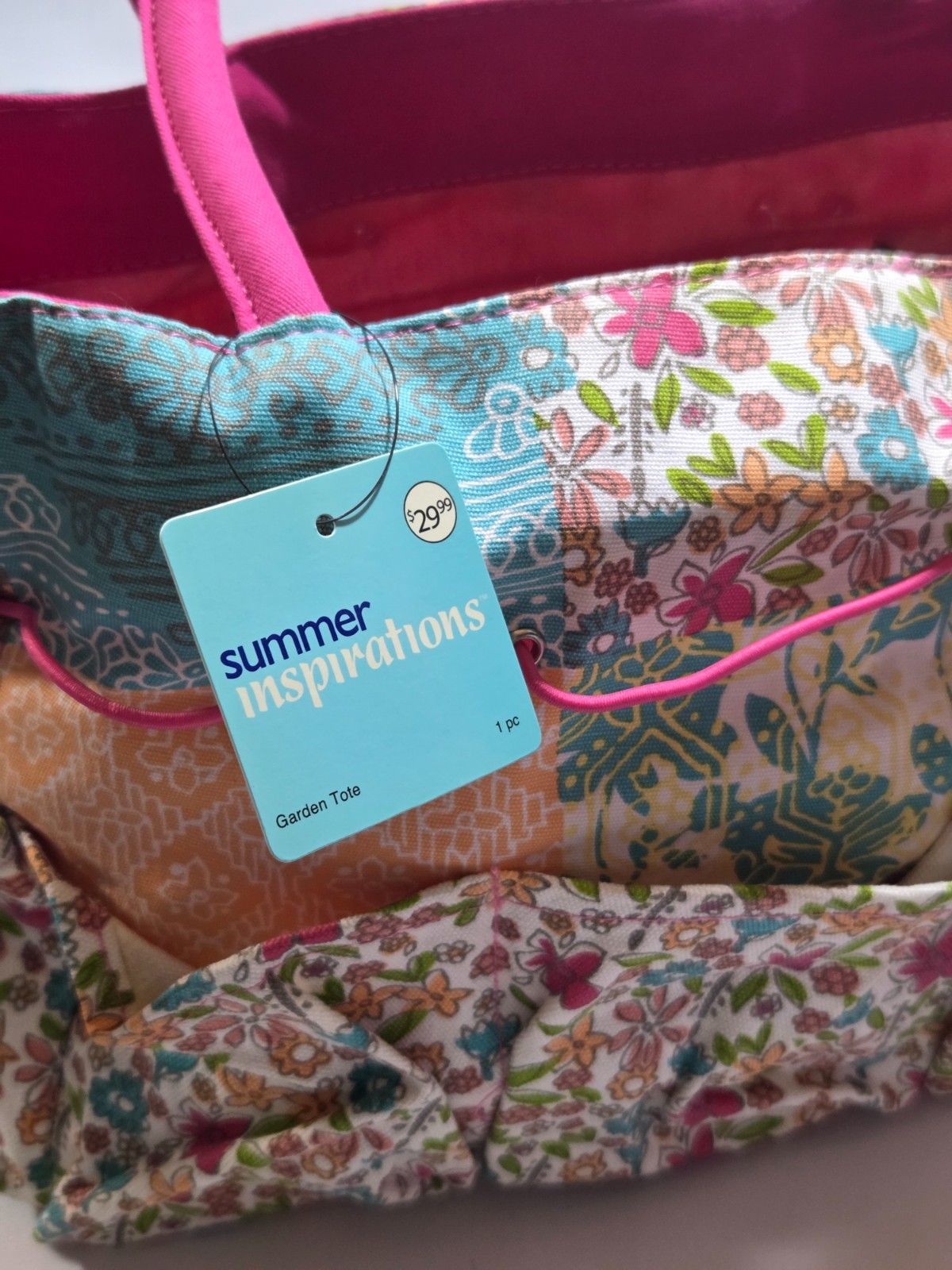 Retired Jo-Ann Fabrics Garden Tote Colorful Oversized Bag for Summer Flower