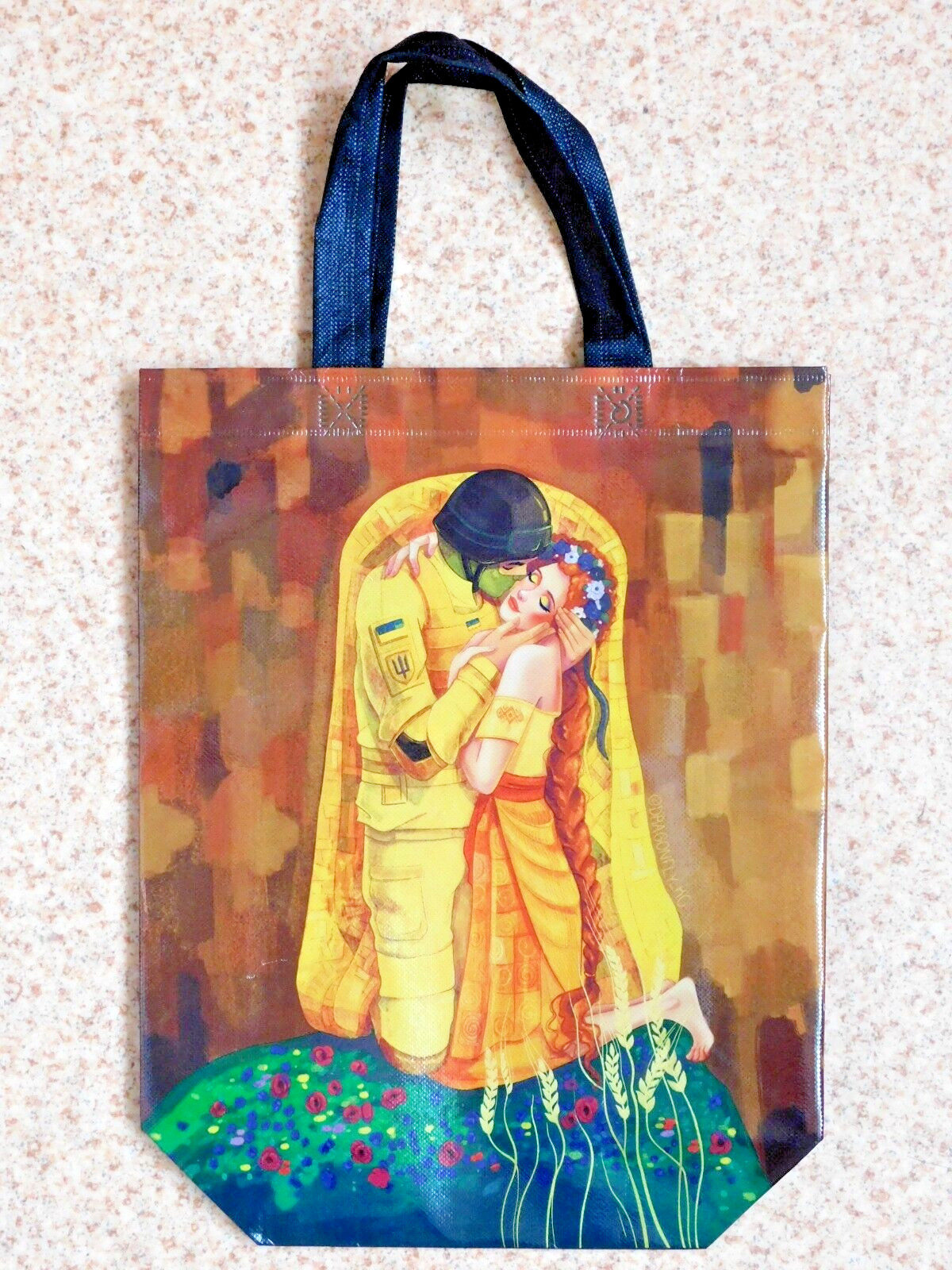 Set new popular Shopping Bags with Handles Ukrainian theme 2022/2023 – 8 pcs.