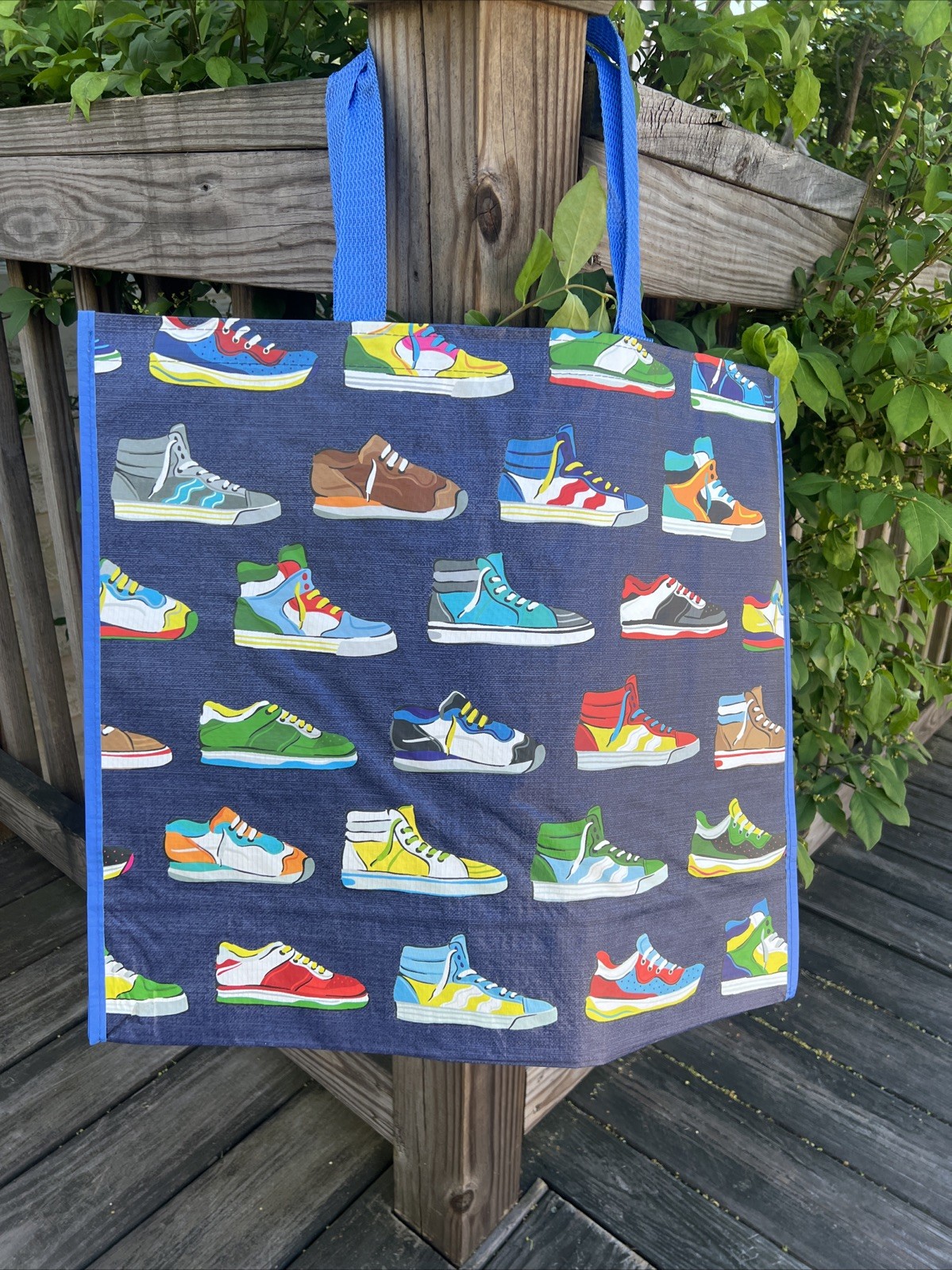 LARGE HomeGoods Shopping Tote Bag SNEAKERS 👟 Reusable Eco Friendly HTF