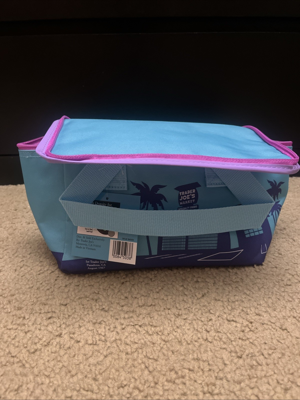 Trader Joe’s Mini Insulated Bag Blue/purple/pink