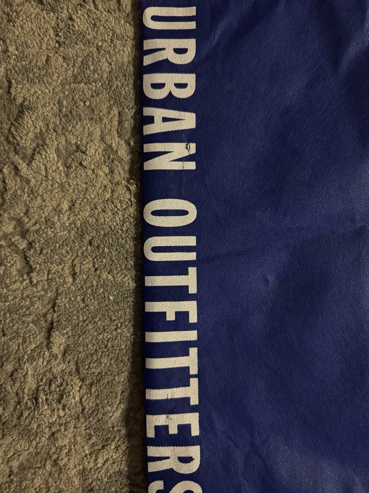 NEW URBAN OUTFITTERS Blue & White Logo Reusable Cloth Shopping Bag 15 x 18
