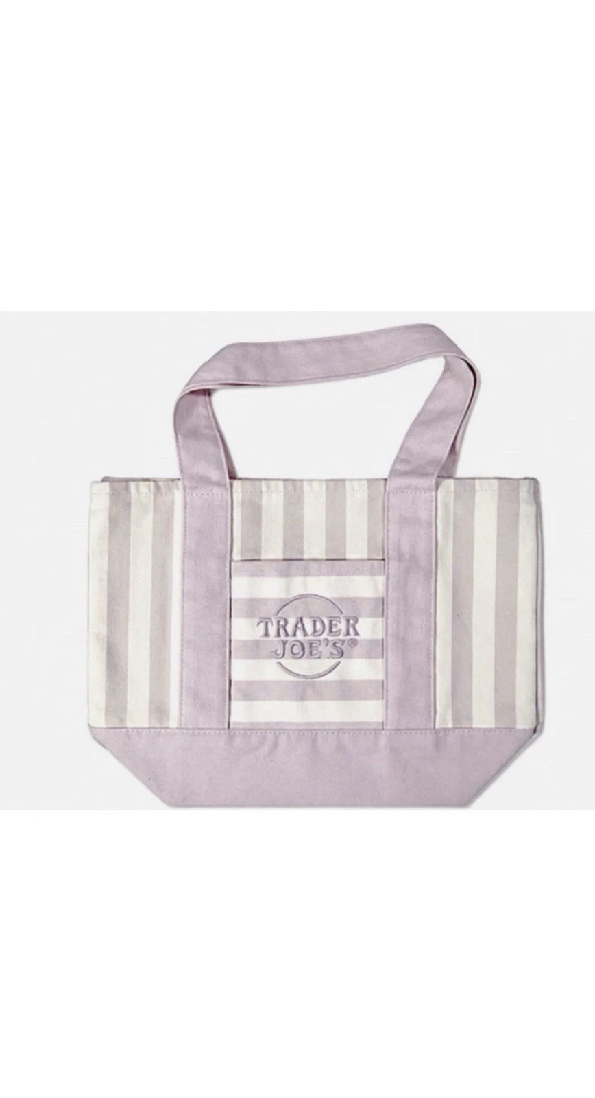 Trader Joe’s Mini Pastel Stripe Canvas Tote Bag Limited Edition Set Of 4!