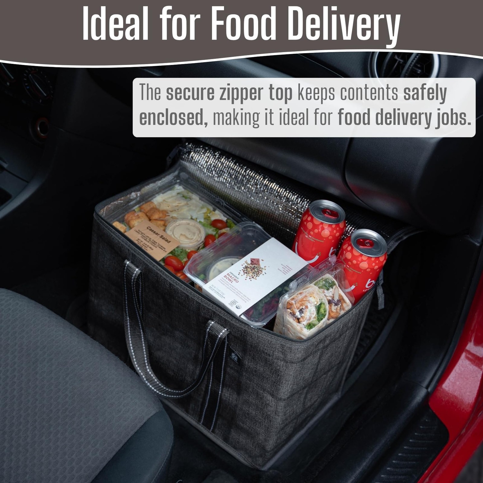 2 Pack Cooler Bag and Insulated Grocery Bags for Food Delivery, Collapsible C…
