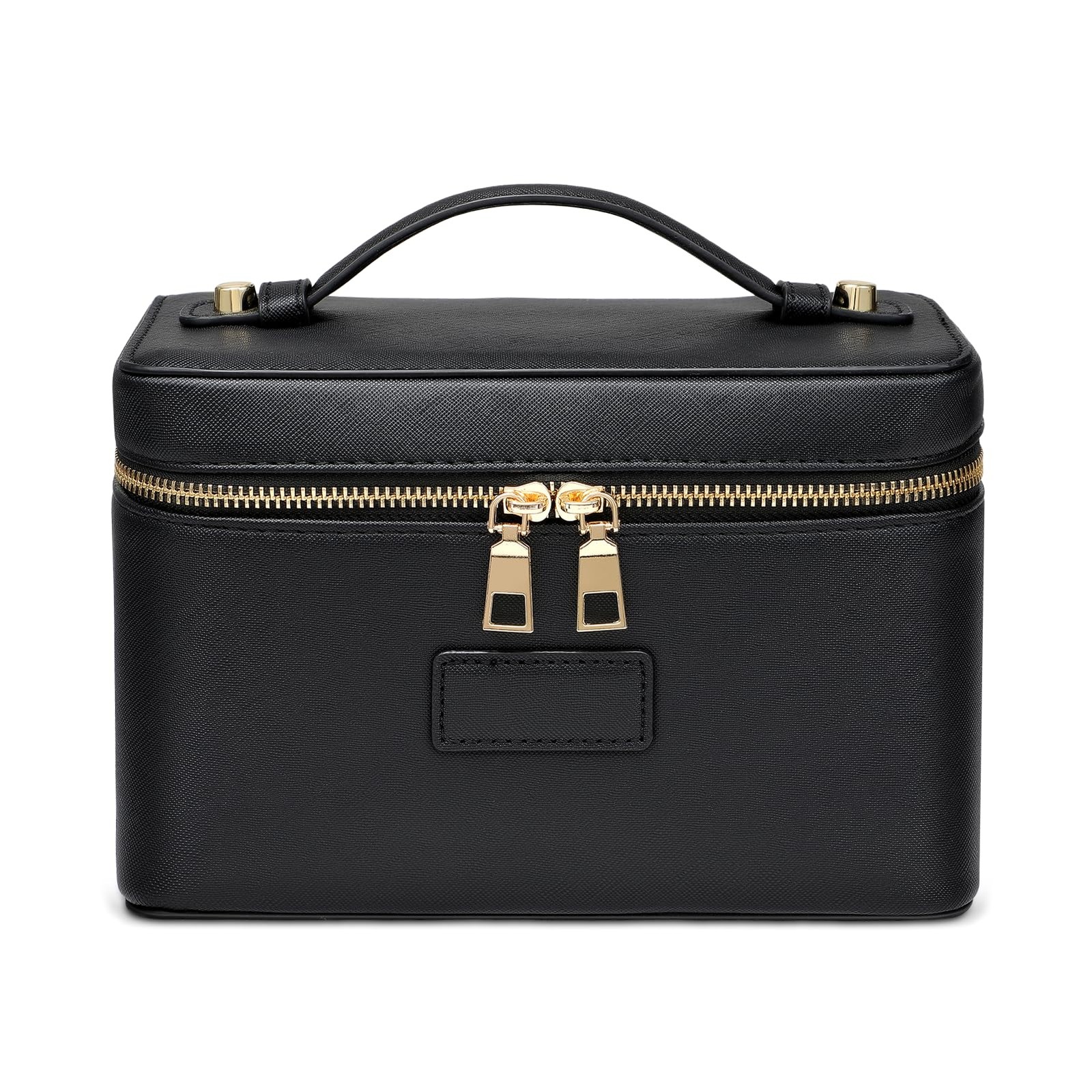 Tawd Makeup Bag Vanity Case with Removable Organizer Divider Waterproof Black