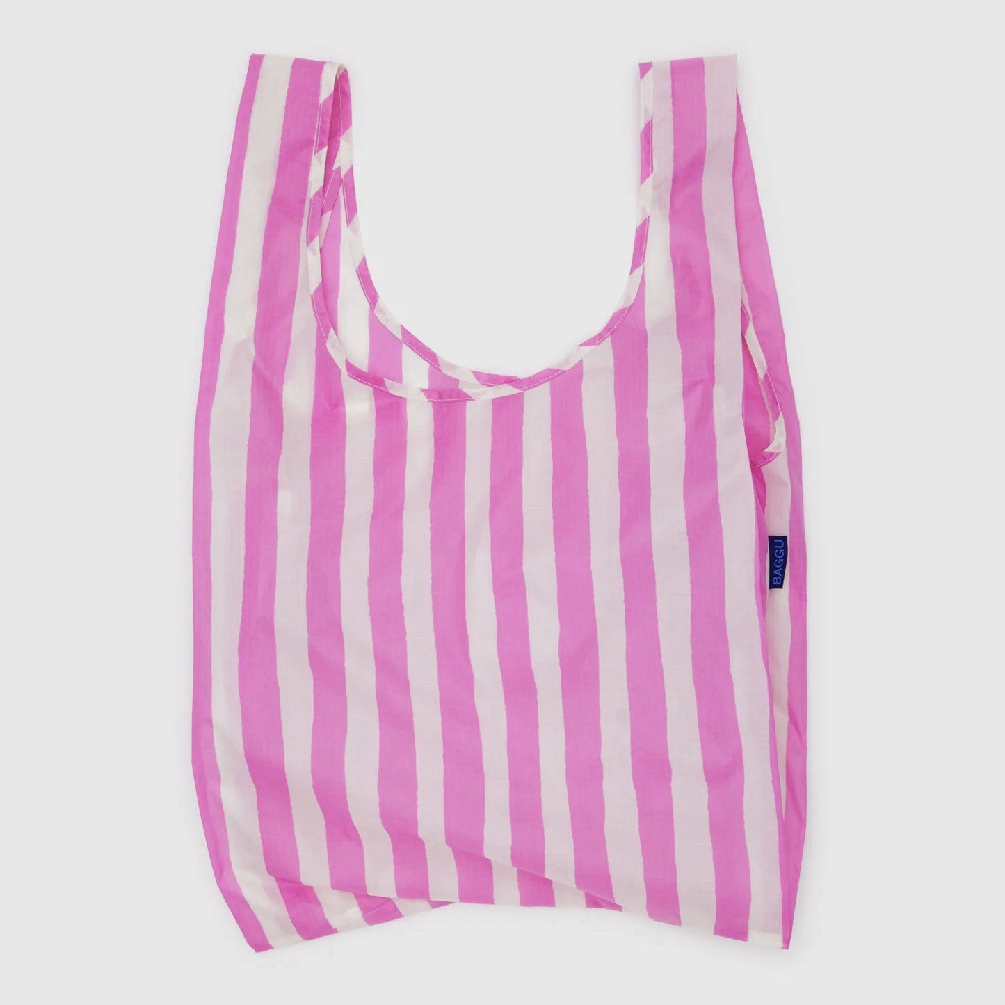 NEW! Baggu STANDARD BAG in “Pink Painted Stripe” Recyc. Nylon, SOLD OUT + RARE!