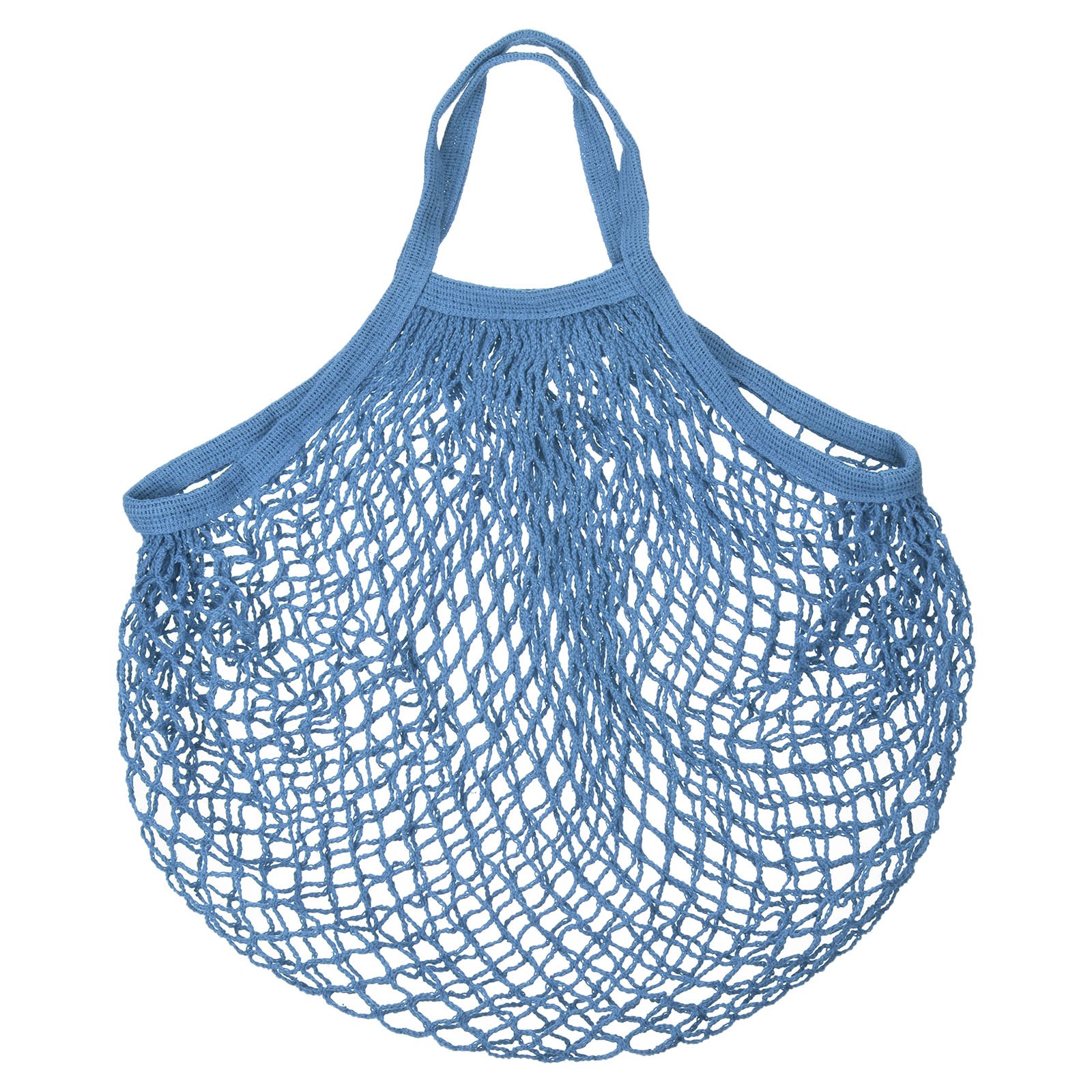 Cotton Mesh Bag, 15×13.8″ Mesh Net String Grocery Bags Dark Blue