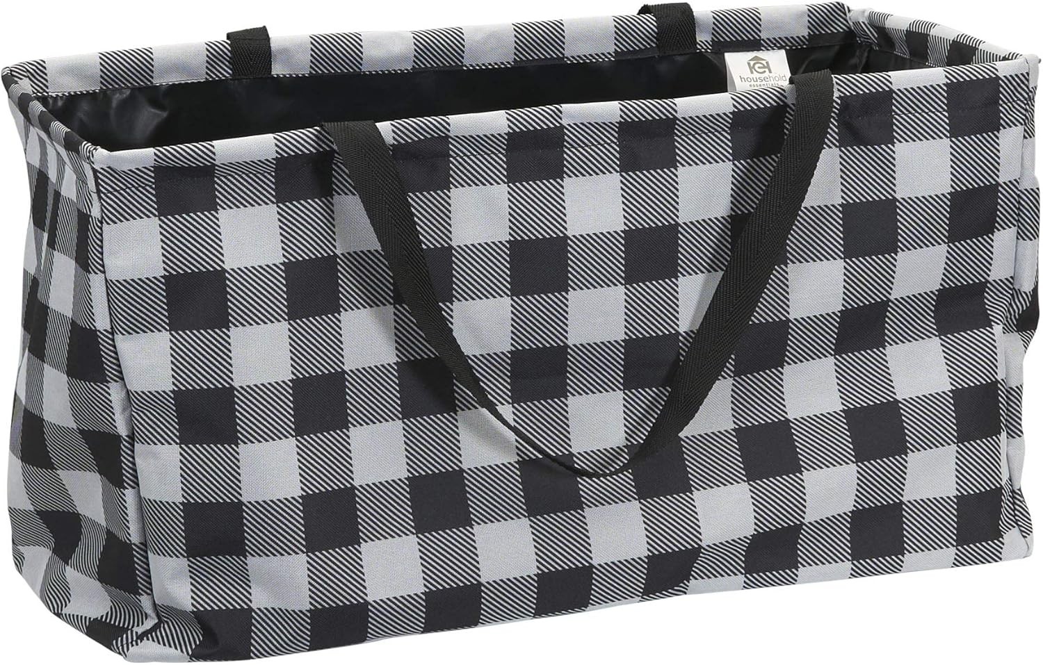 Black and White Check Krush Container Multifunctional Tote Bag