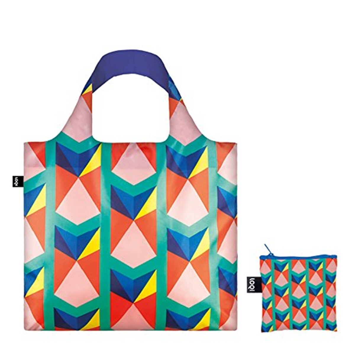 LOQI Geometric 2 Triangles Reusable Shopping Bag