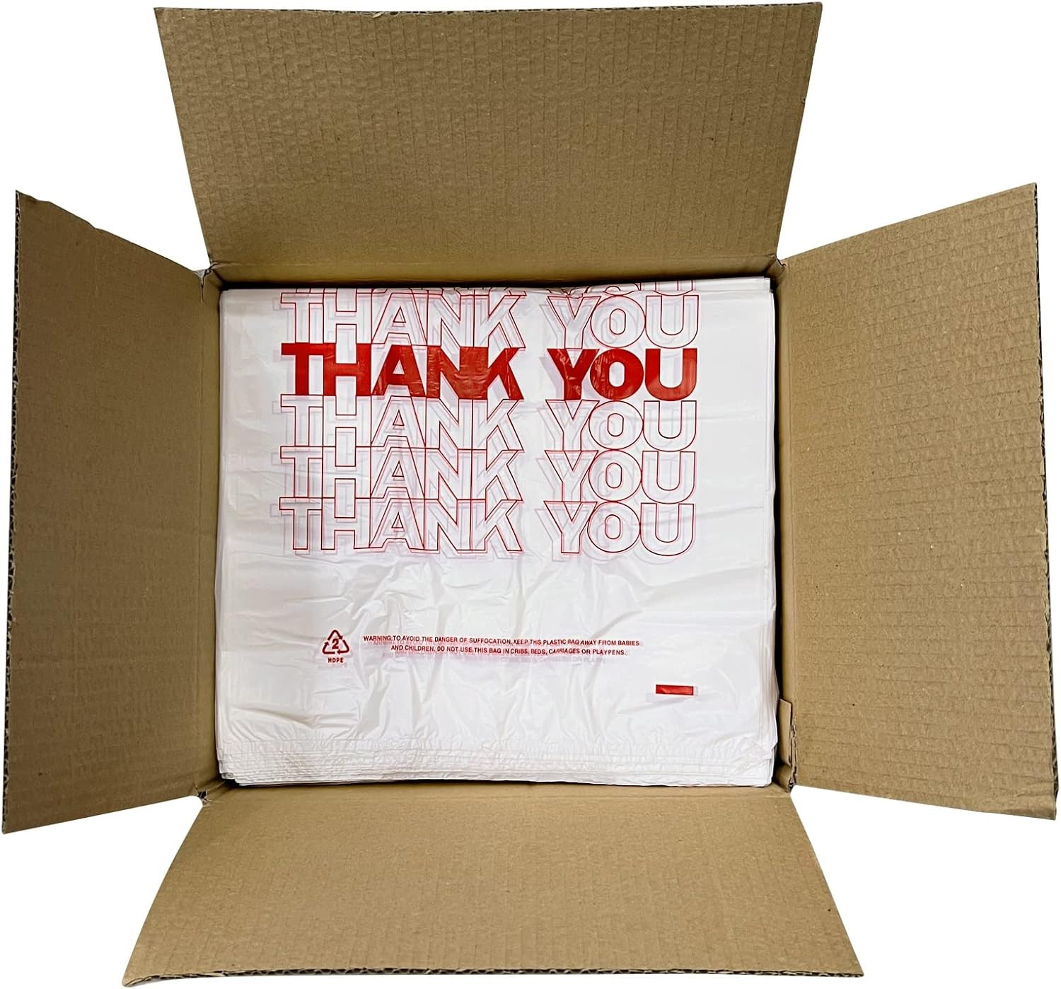 Thank You Shopping Bags 11.5″ x 21″ Transparent 308 Pack