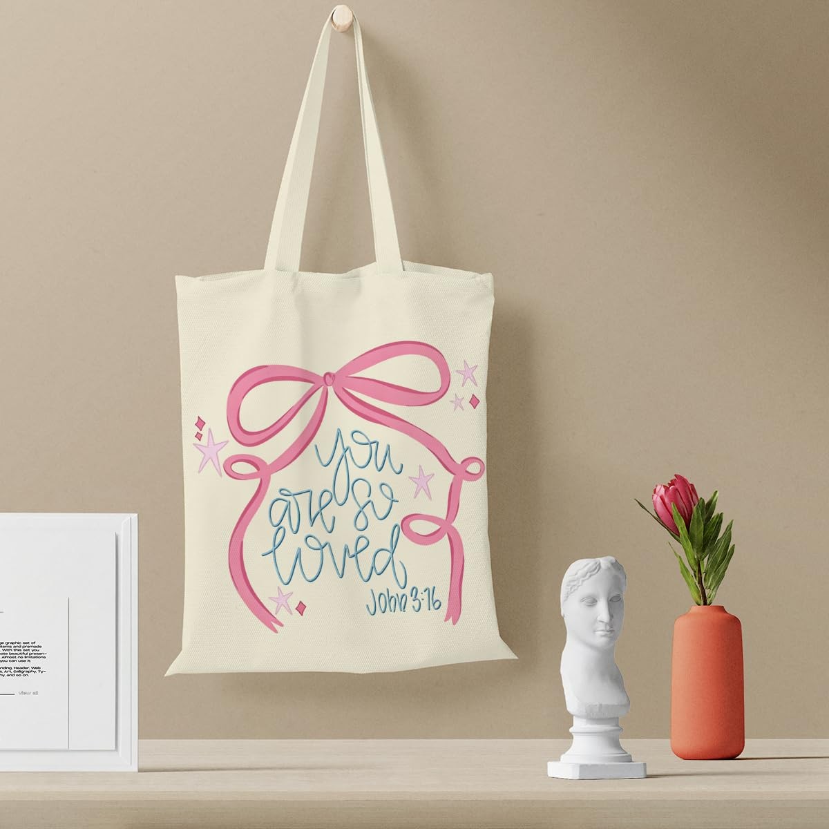 Religious Canvas Tote Bag, Inspirational Christian Gifts for Women Daughter N…