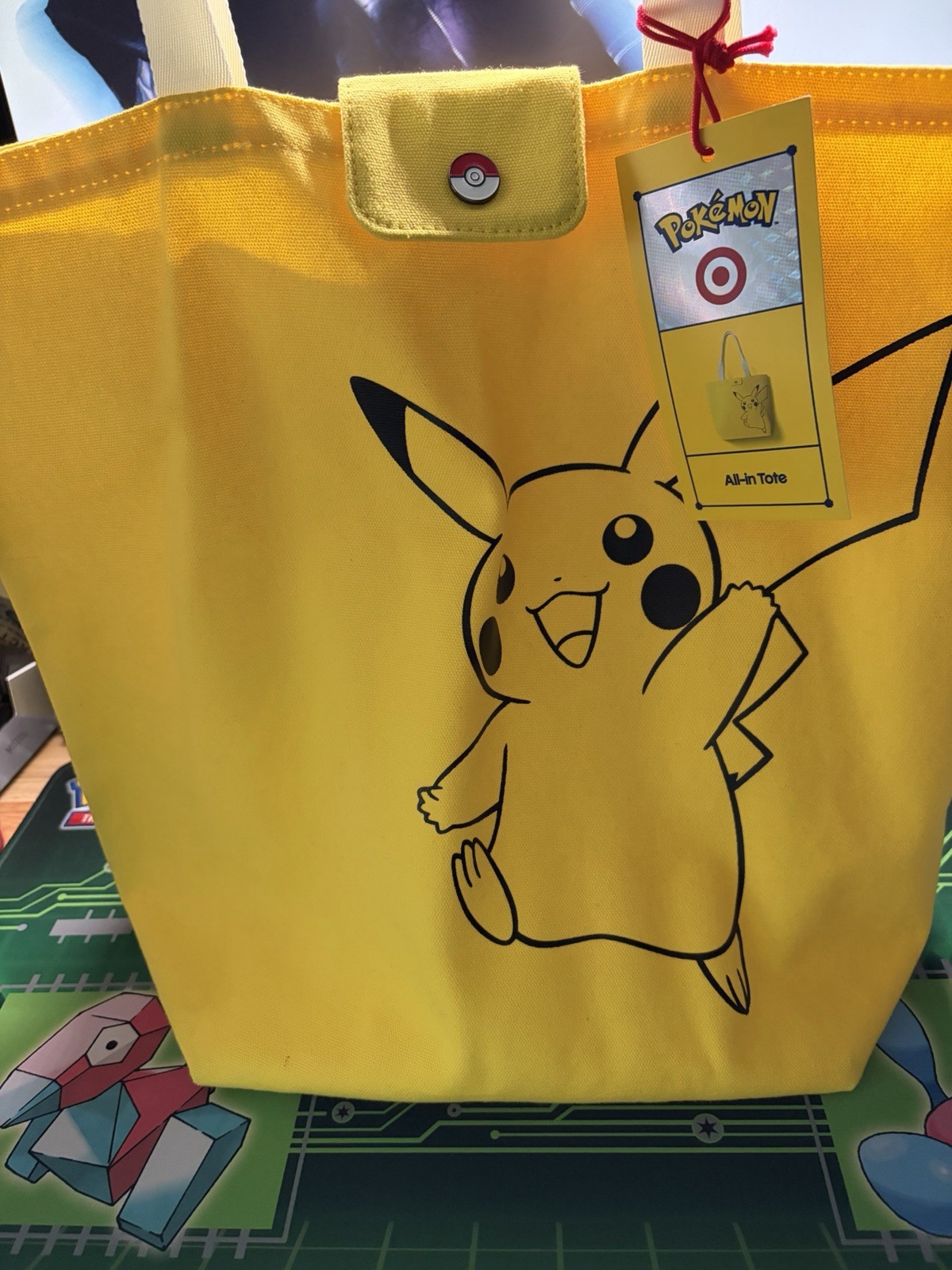 Pokemon X Target Reusable Canvas Yellow All-in Tote Bag Pikachu 30th Anniversary