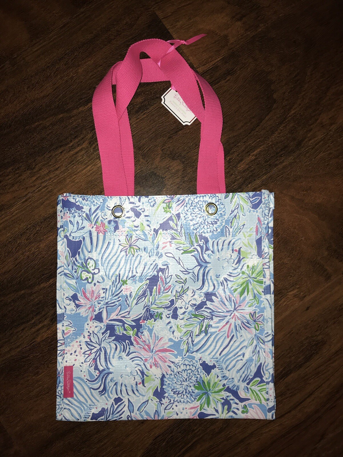 Lilly Pulitzer LION AROUND MARKET SHOPPER TOTE BAG Reusable Grocery Travel NWT