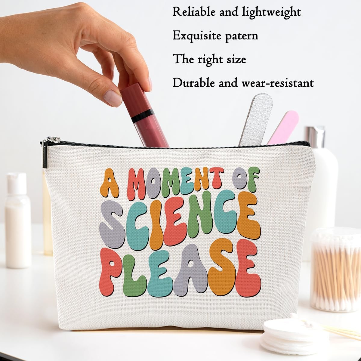 Science Teacher Gifts Funny Makeup Bag 9.63 * 7.43 Inches, Multicolor101