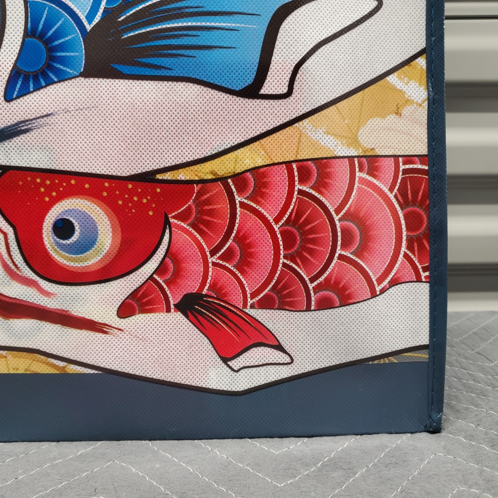 Abstract Koi Fish Reusable Grocery Shopping Tote Bag Medium 15x12x8″ Daiso Japan