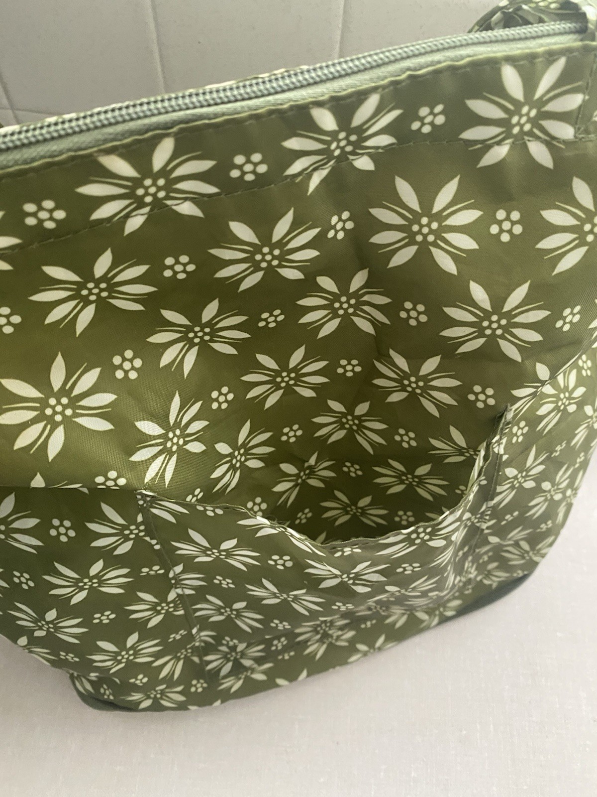 Temptations Insulated Tote Cooler Bag Reusable Floral Pint Packable