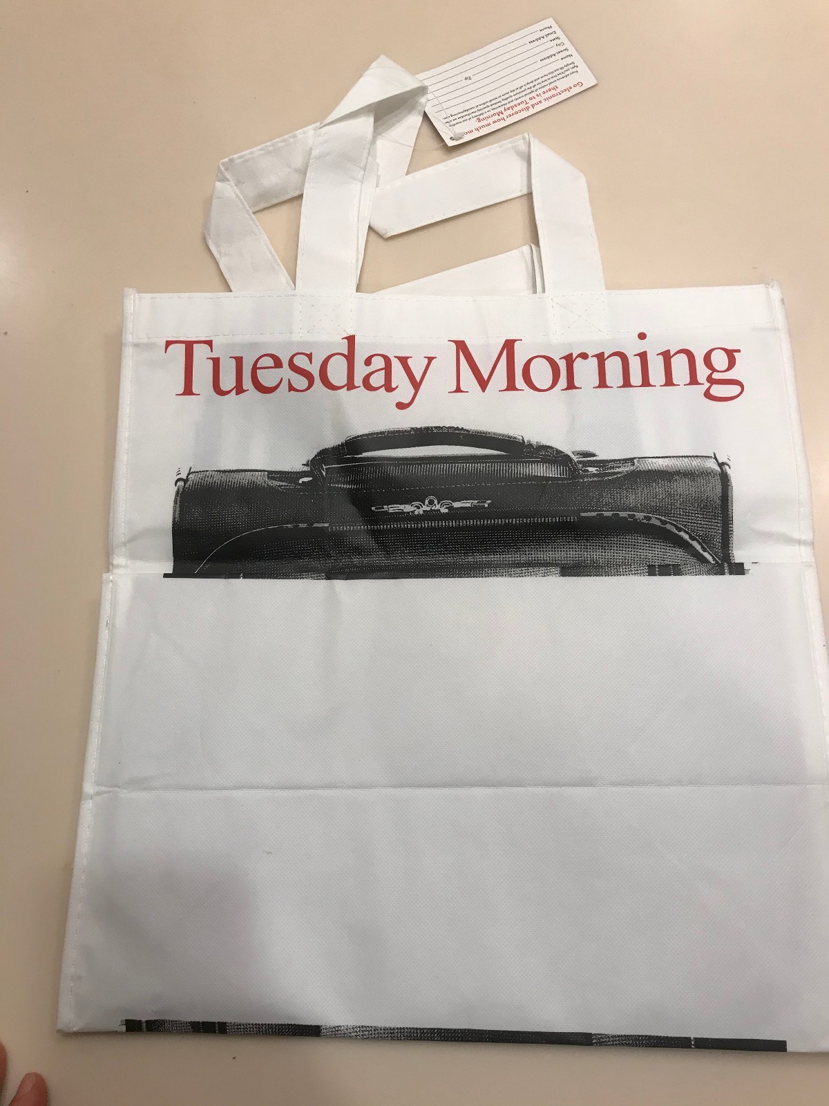 RARE!!-New w/ Tags-Tuesday Morning-Foldable Reusable Eco-Shopping Bag-durable